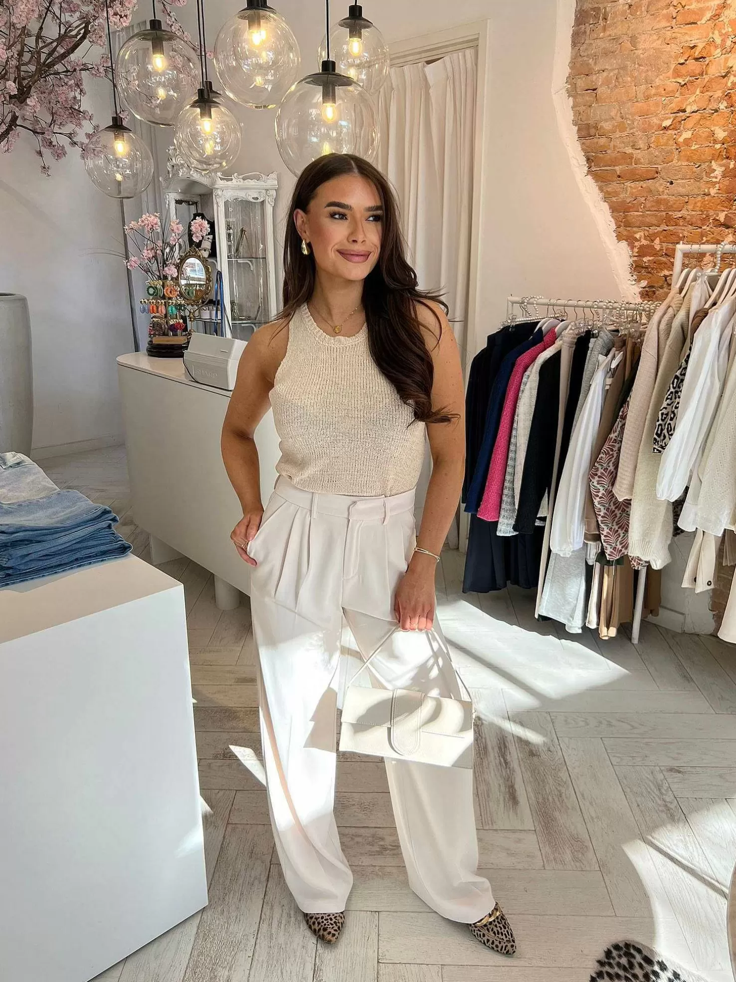 LOF Boutique Tops & Blousjes>Alison Crochet Top Beige