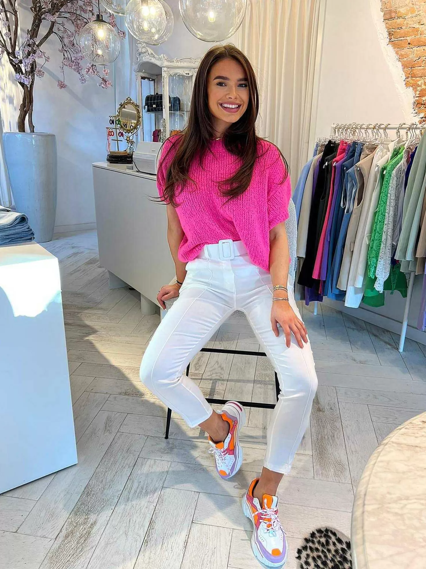 LOF Boutique Broeken>Anna Pantalon White