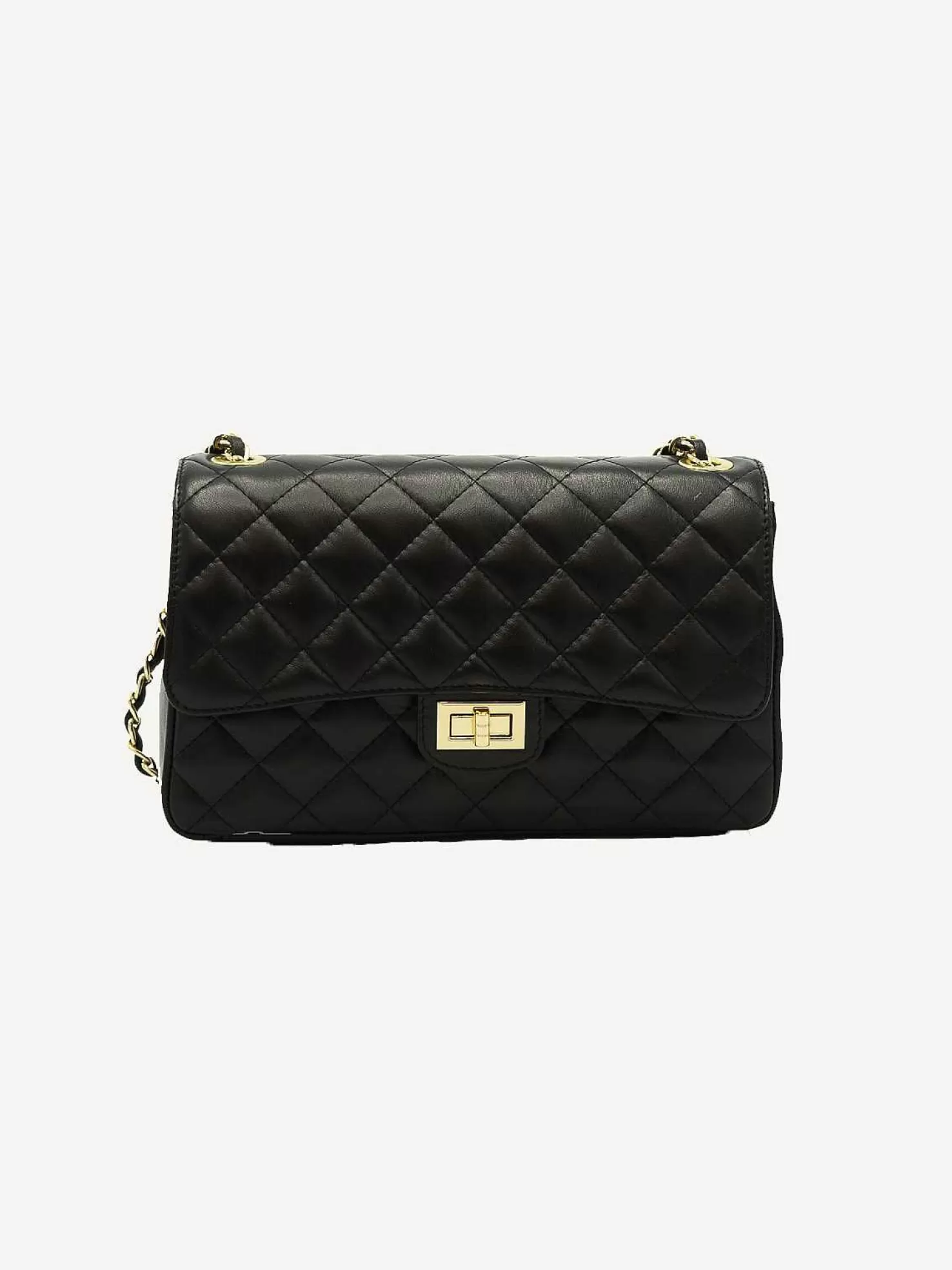 LOF Boutique Tassen>Audrey Bag Black & Gold Medium
