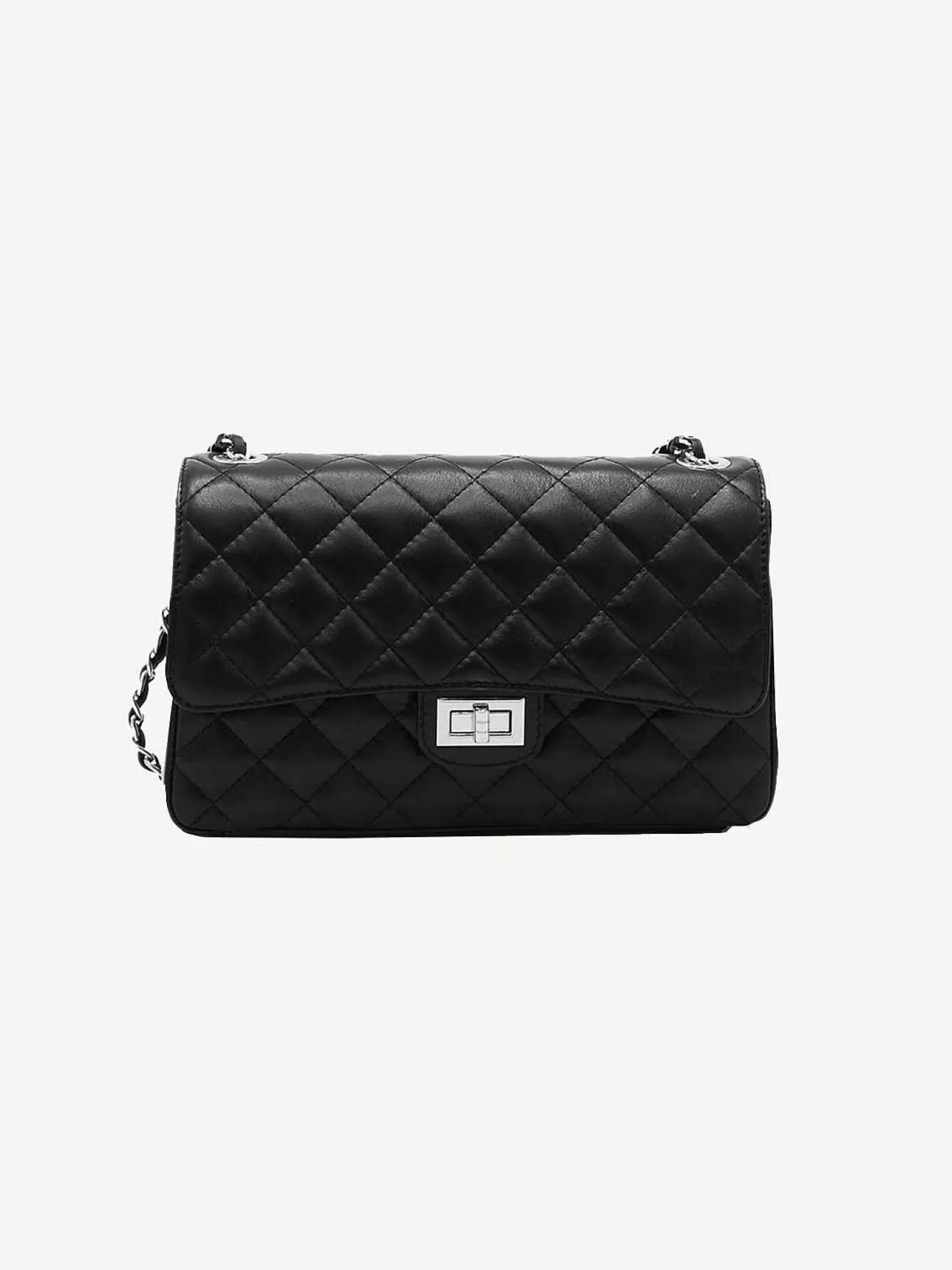 LOF Boutique Tassen>Audrey Bag Black & Silver Medium