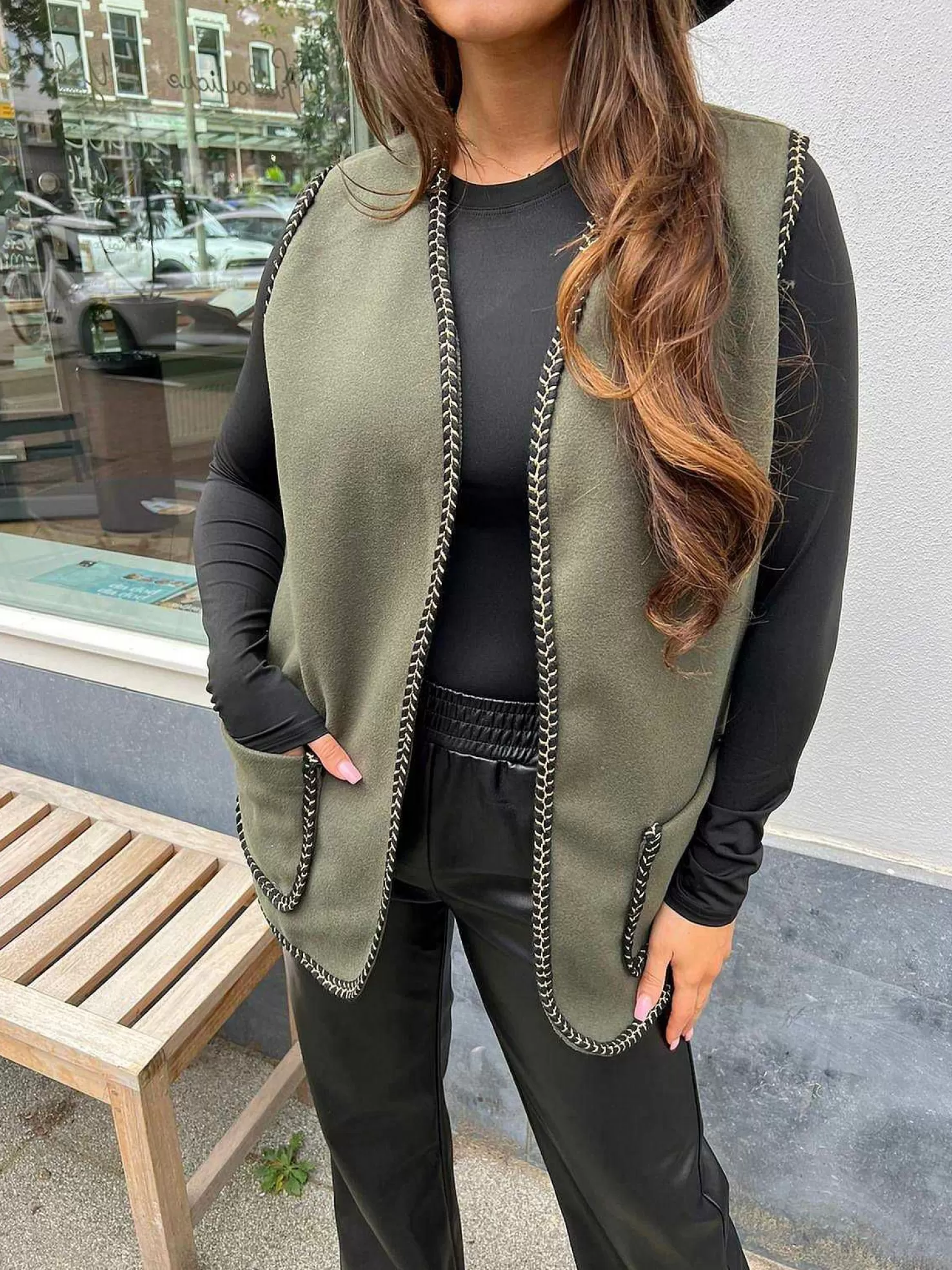 LOF Boutique Gilets>Aurora Gilet Army