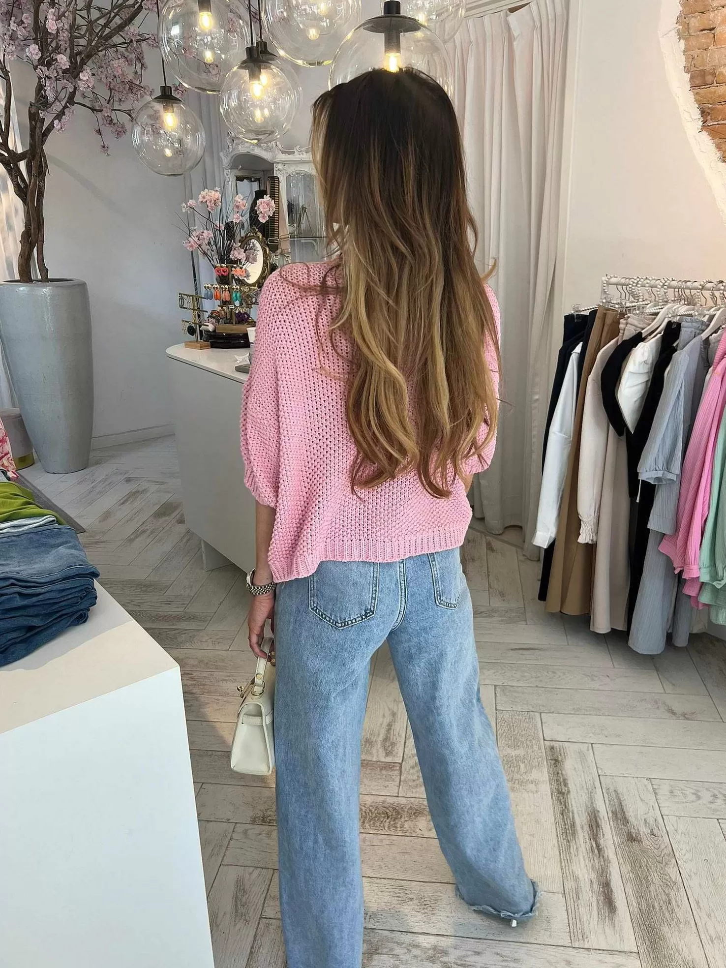 LOF Boutique Vesten>Aya Vest Baby Pink