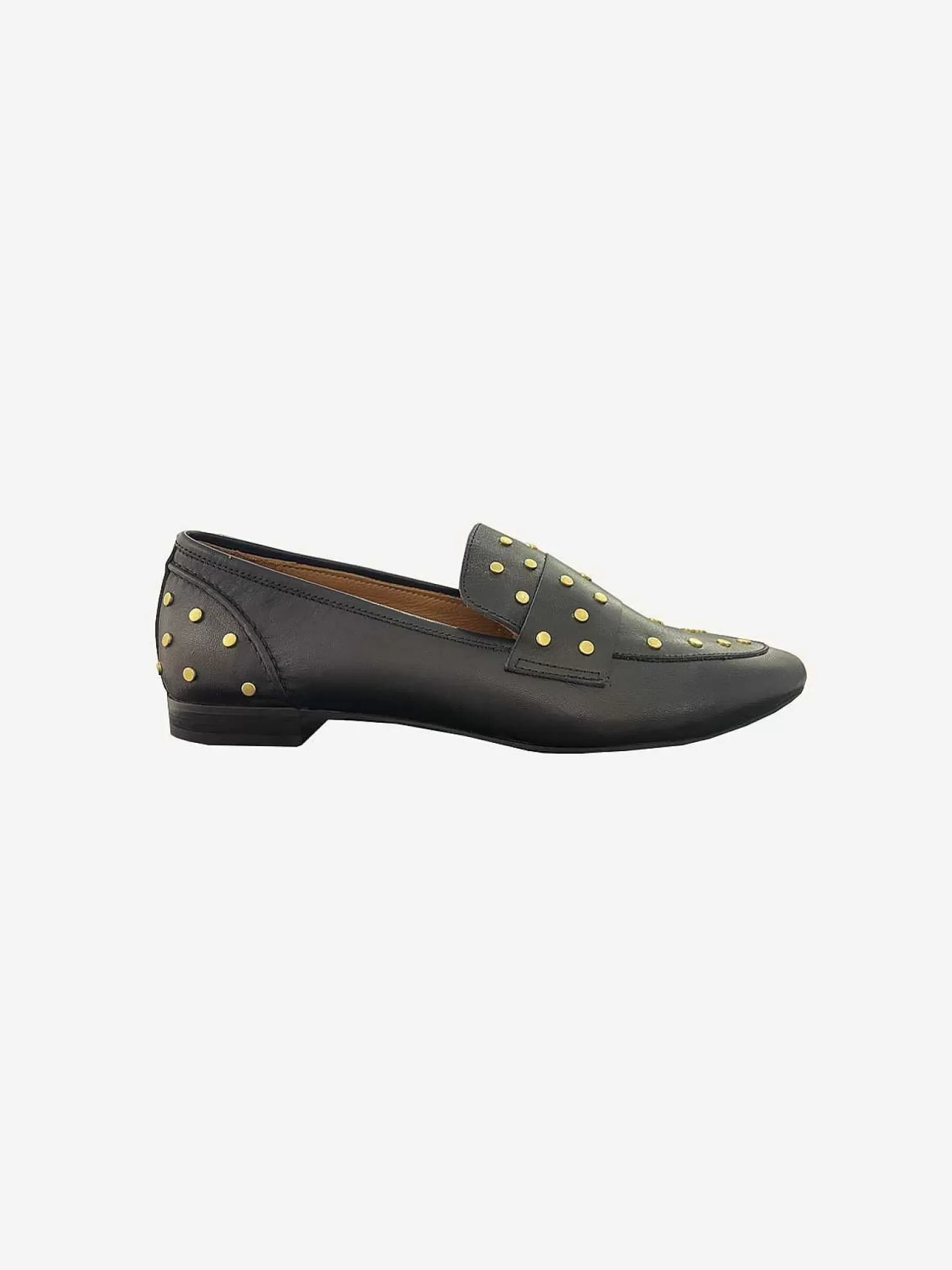 LOF Boutique Loafers>Babouche Leather Loafers Studs