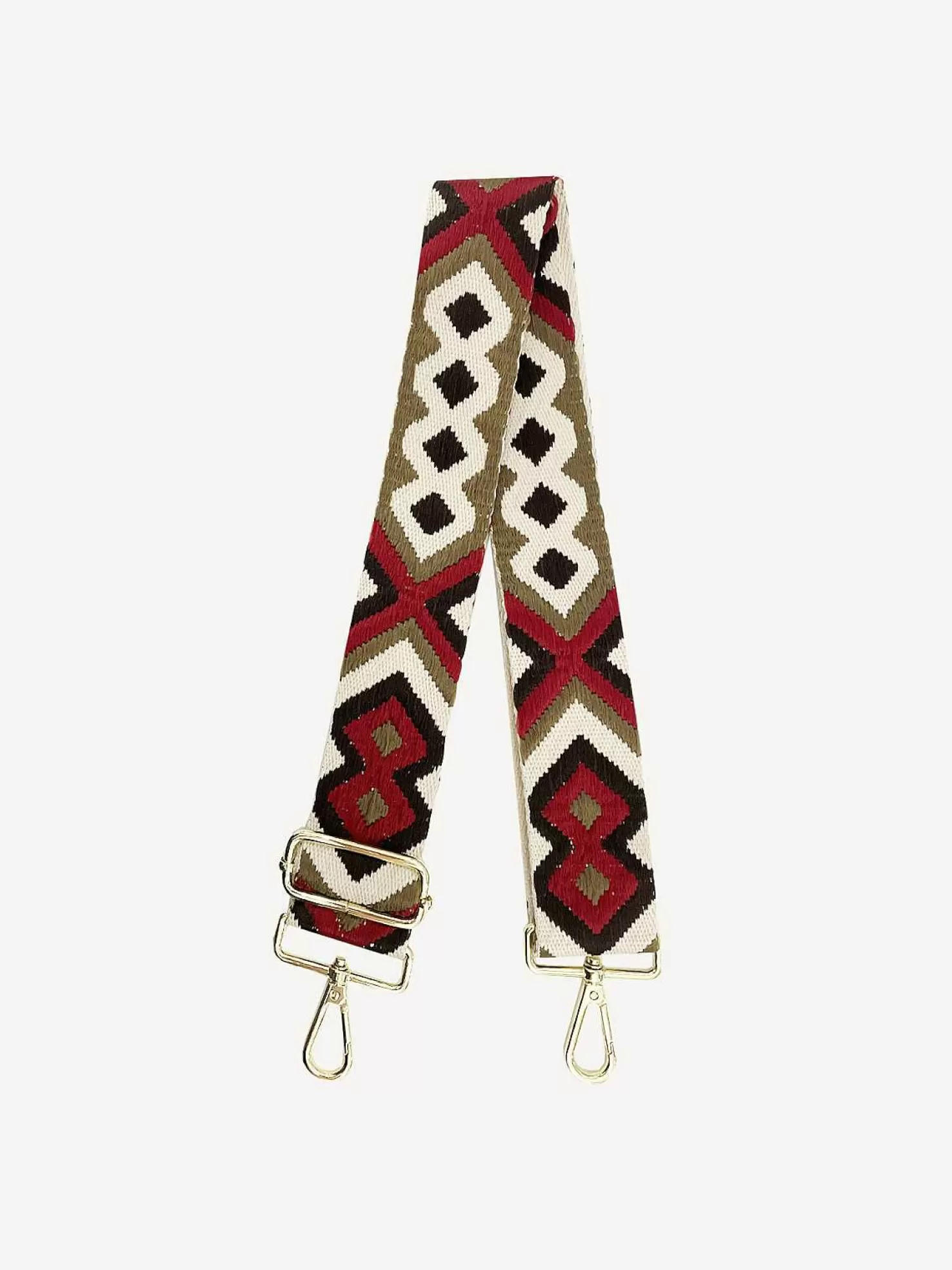 LOF Boutique Riemen>Bag Strap Big Aztec Red & Beige