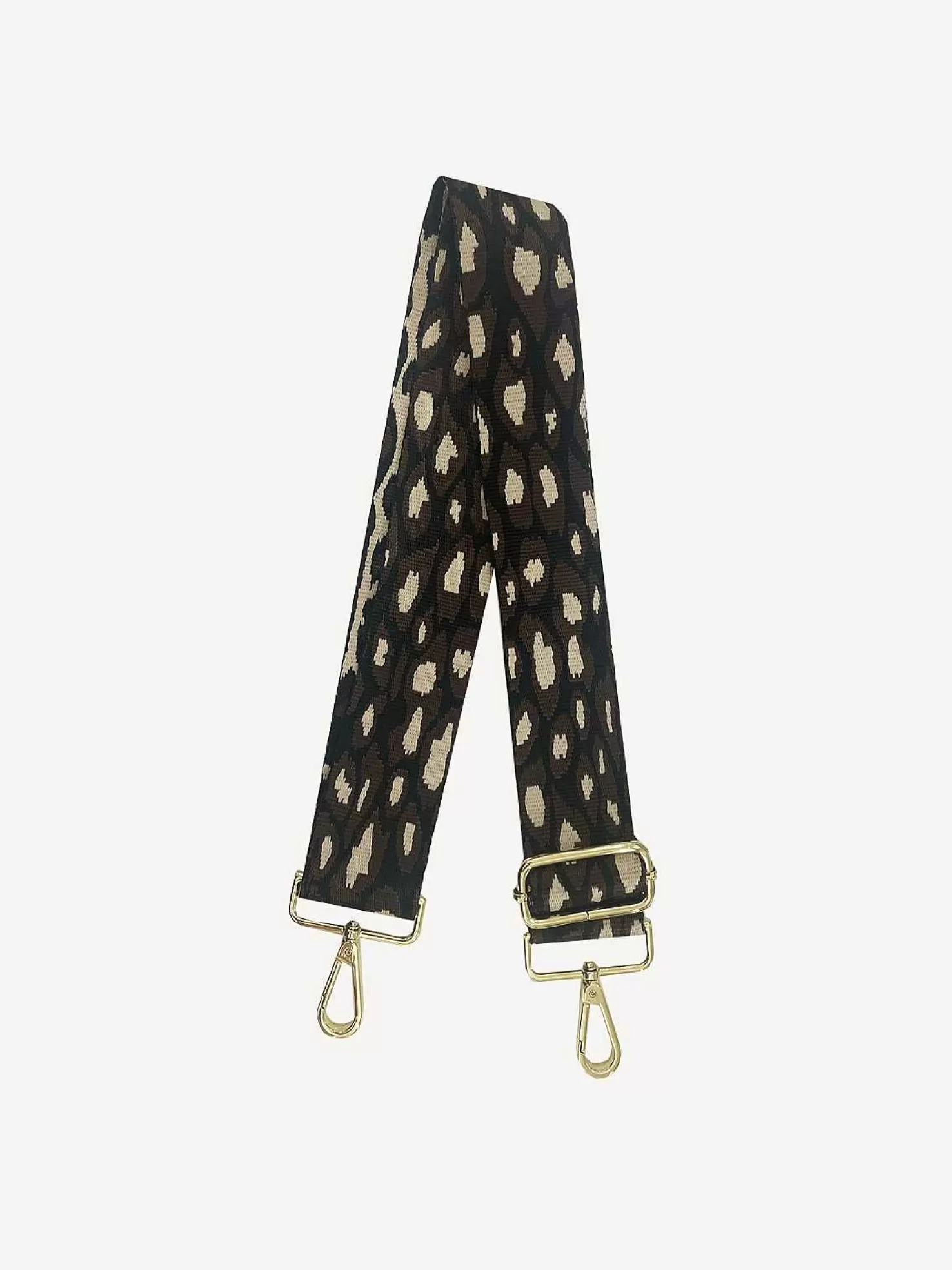 LOF Boutique Riemen>Bag Strap Leo Black & Choco