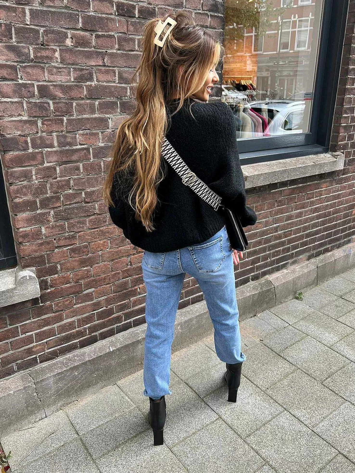 LOF Boutique Riemen>Bag Strap Pattern Black & White