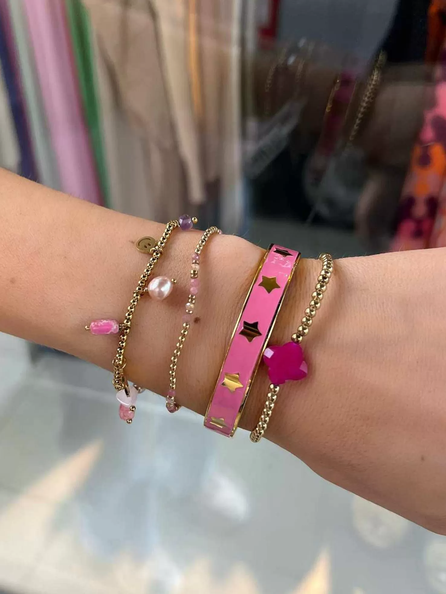 LOF Boutique Armbanden>Bangle Bracelet Pink