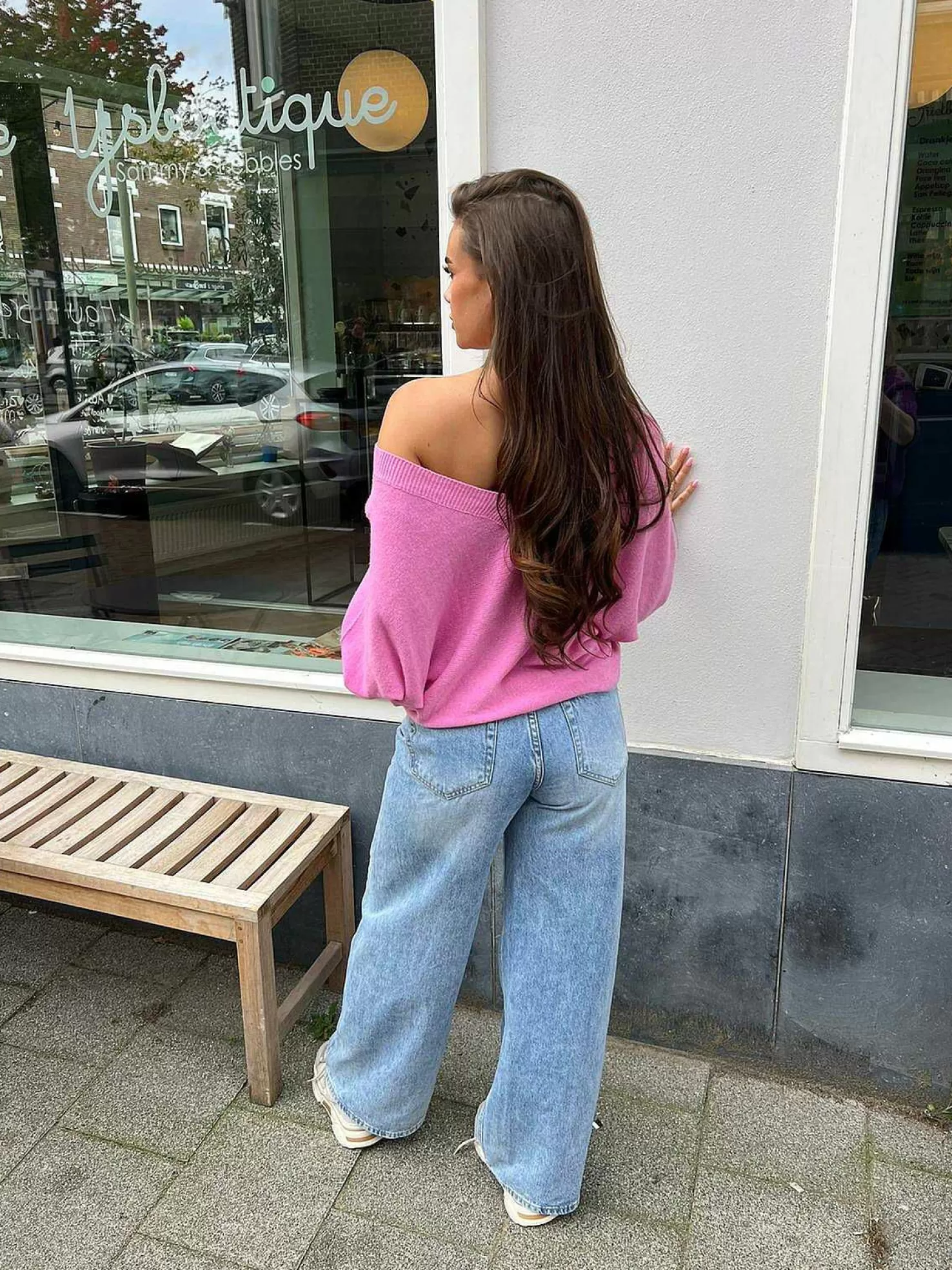 LOF Boutique Truien>Basic V-Neck Sweater Candy Pink