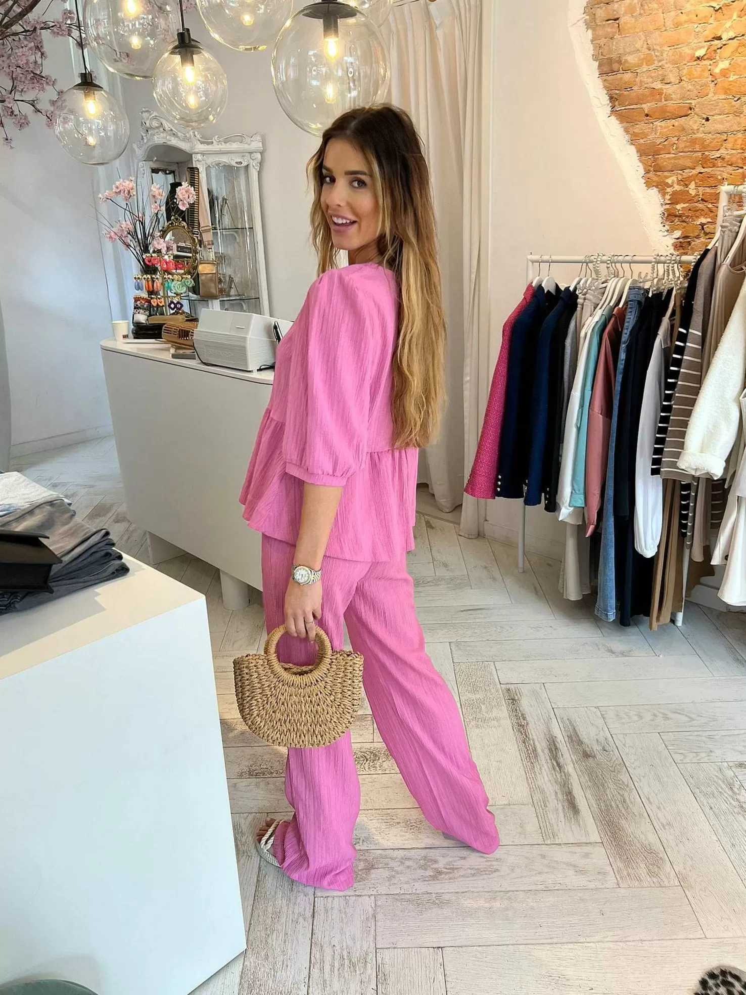 LOF Boutique Sets>Belle Bow Set Fuschia