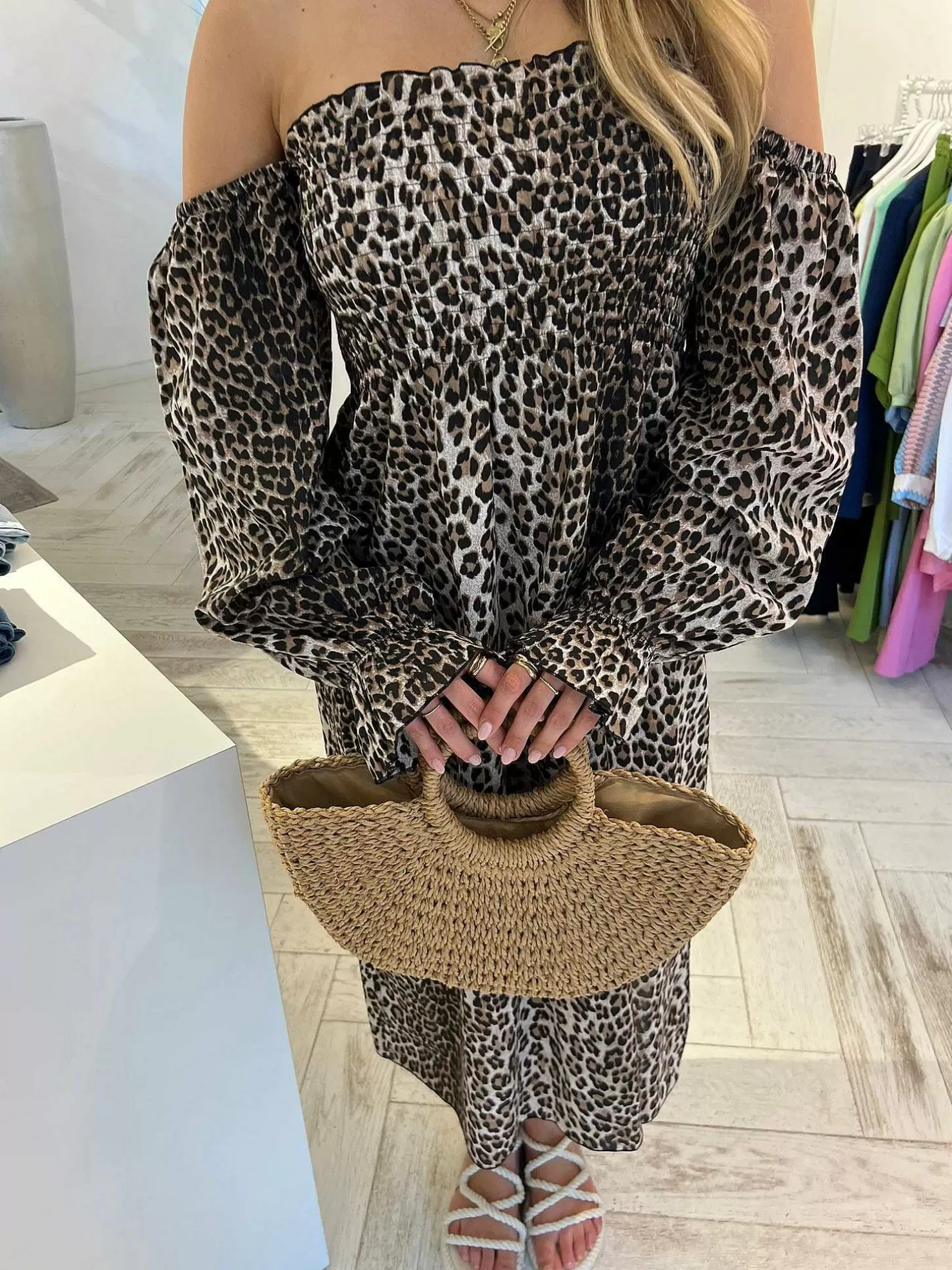 LOF Boutique Jurken>Bibi Maxi Dress Leo