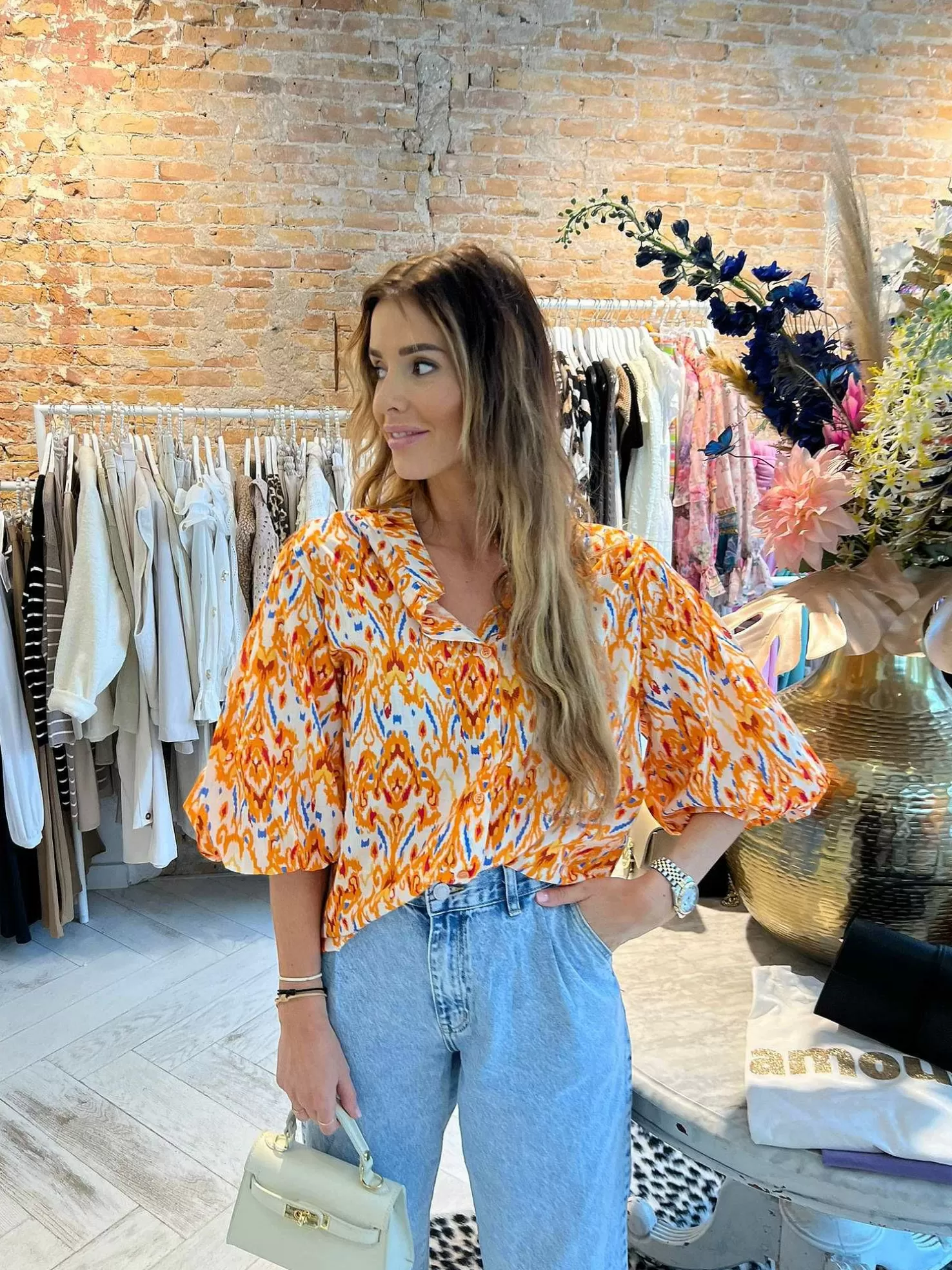 LOF Boutique Tops & Blousjes>Blaire Blouse Orange