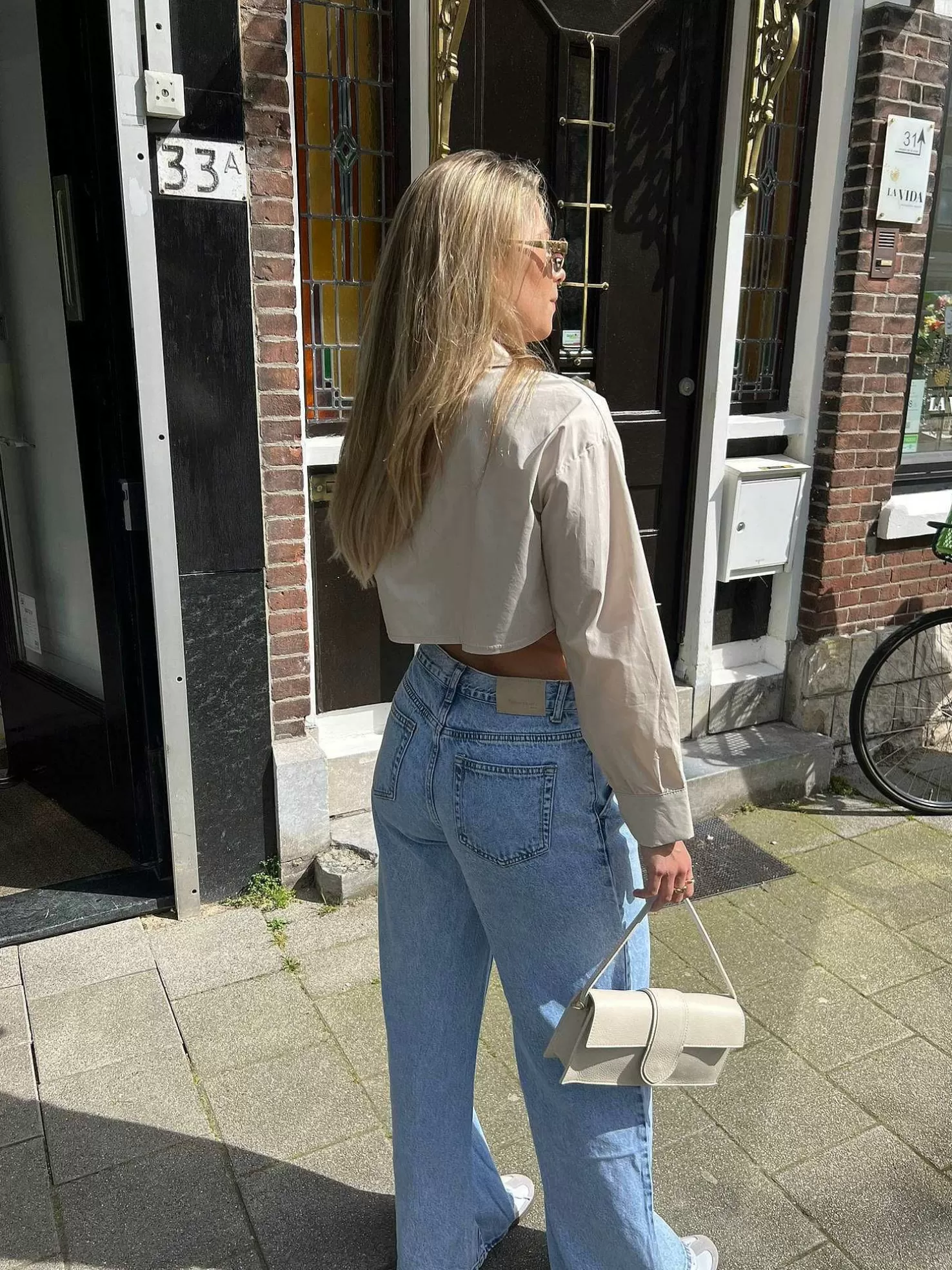 LOF Boutique Tops & Blousjes>Bodhi Cropped Blouse Beige