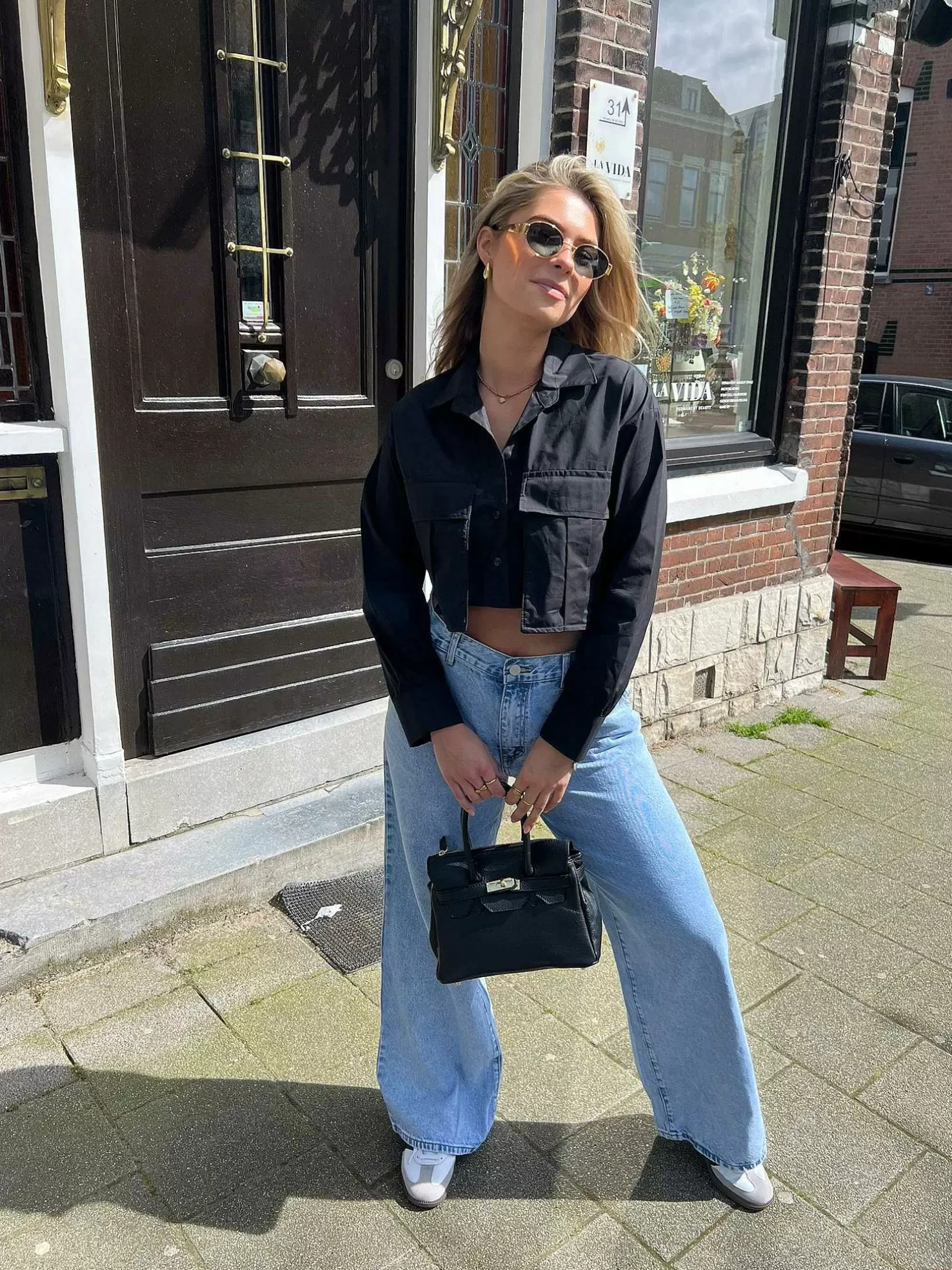 LOF Boutique Tops & Blousjes>Bodhi Cropped Blouse Black