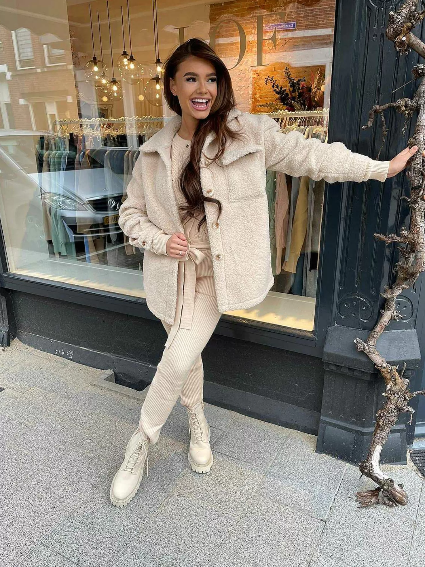 LOF Boutique Laarzen>Bronx Classic Bikerboots Beige