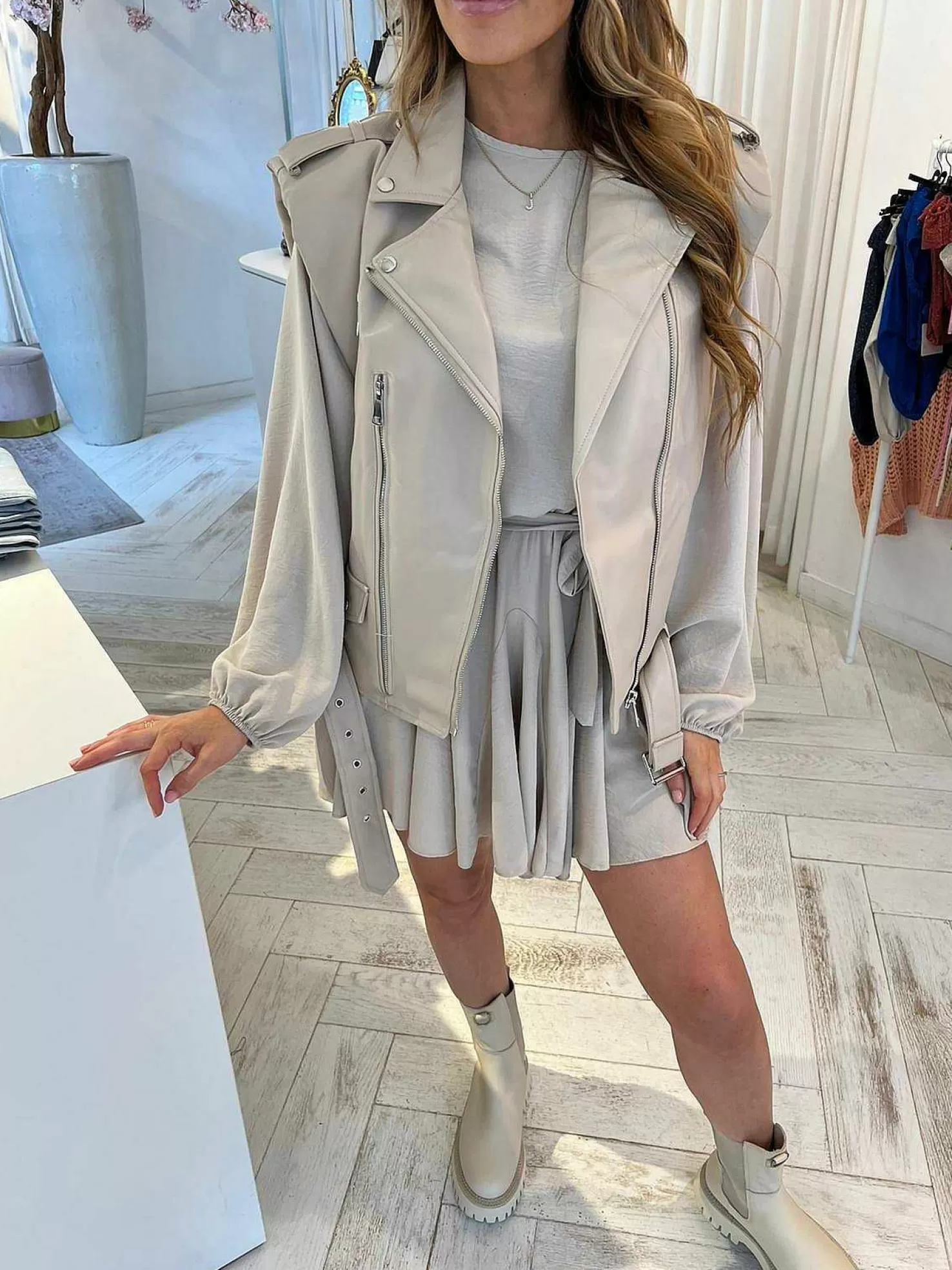 LOF Boutique Laarzen>Bronx Groov-Y Chelsea Boots Beige