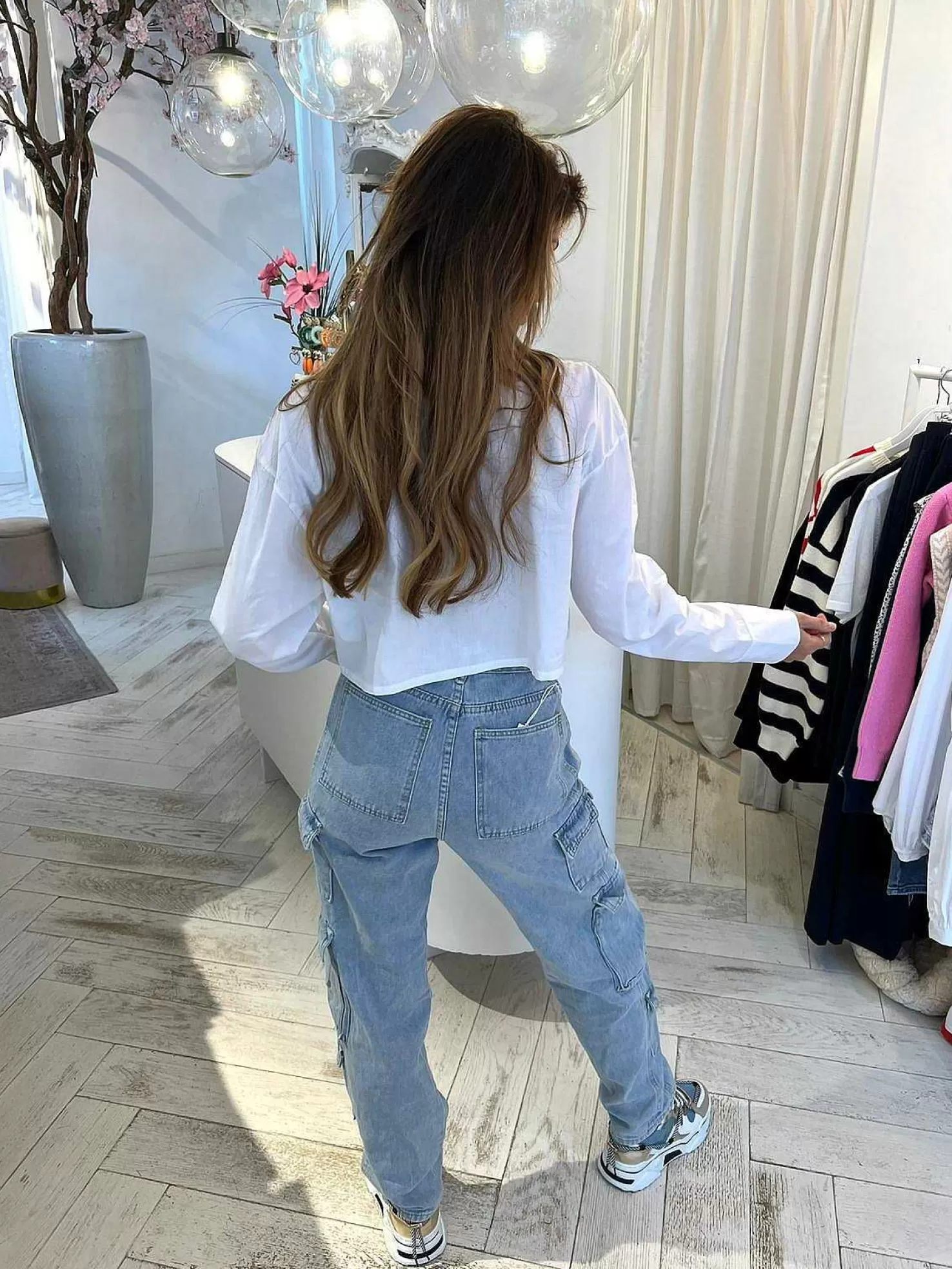 LOF Boutique Broeken>Cato Cargo Jeans Light Blue
