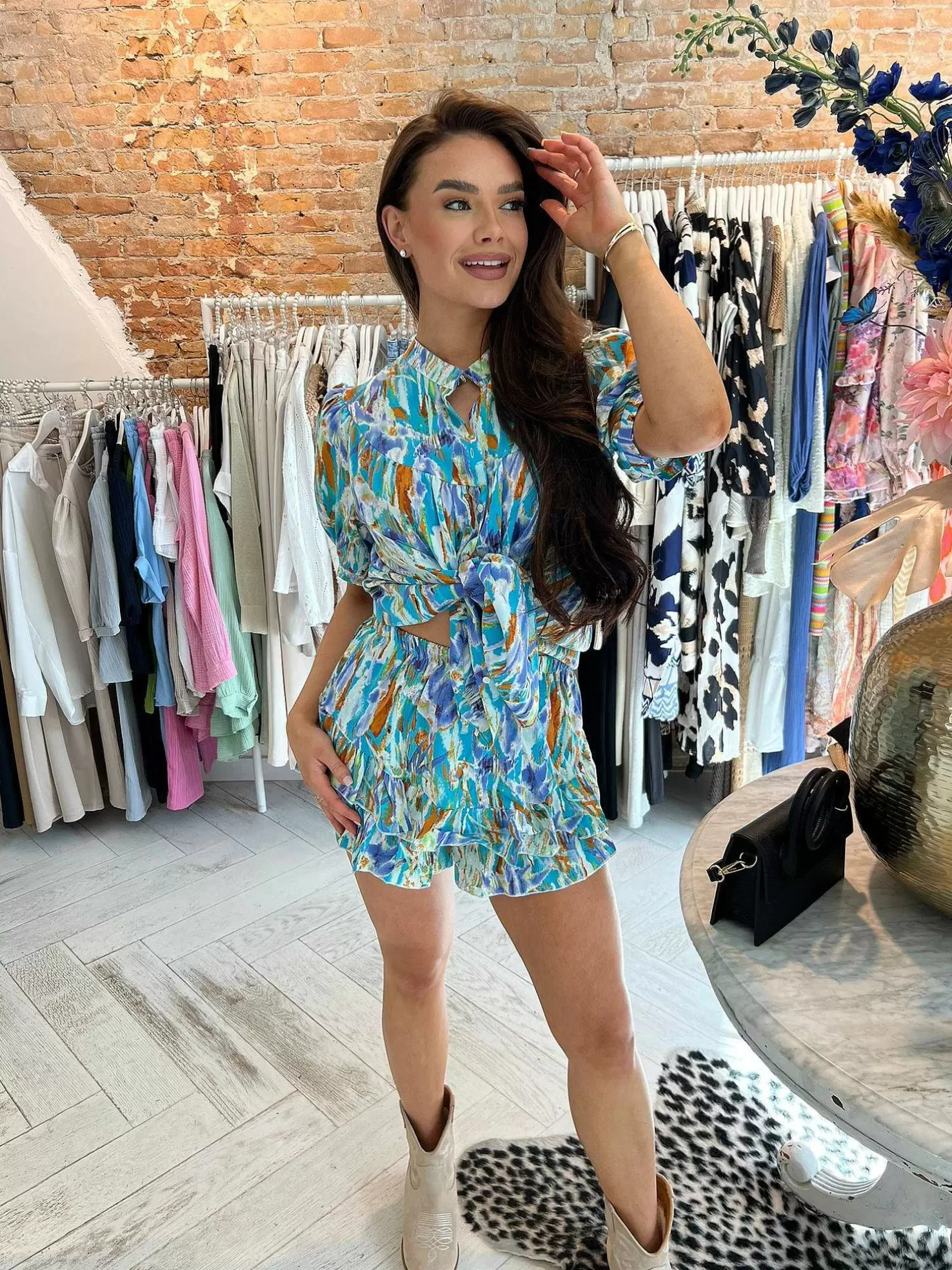 LOF Boutique Sets>Cato Ruffle Set Blue
