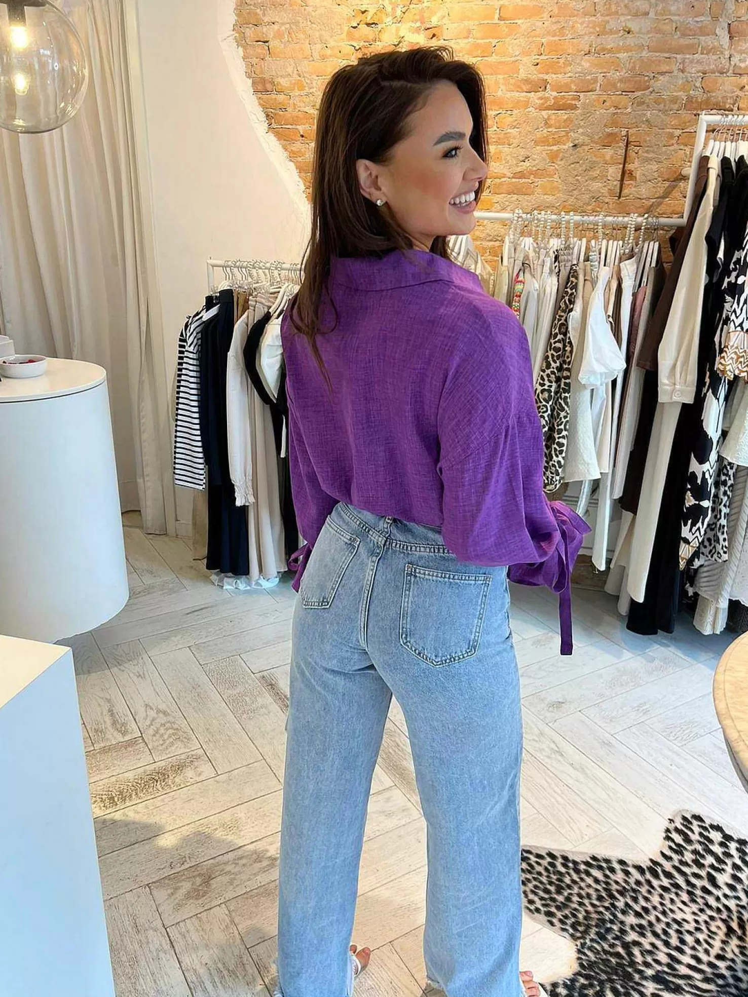 LOF Boutique Tops & Blousjes>Charlie Cropped Blouse Purple