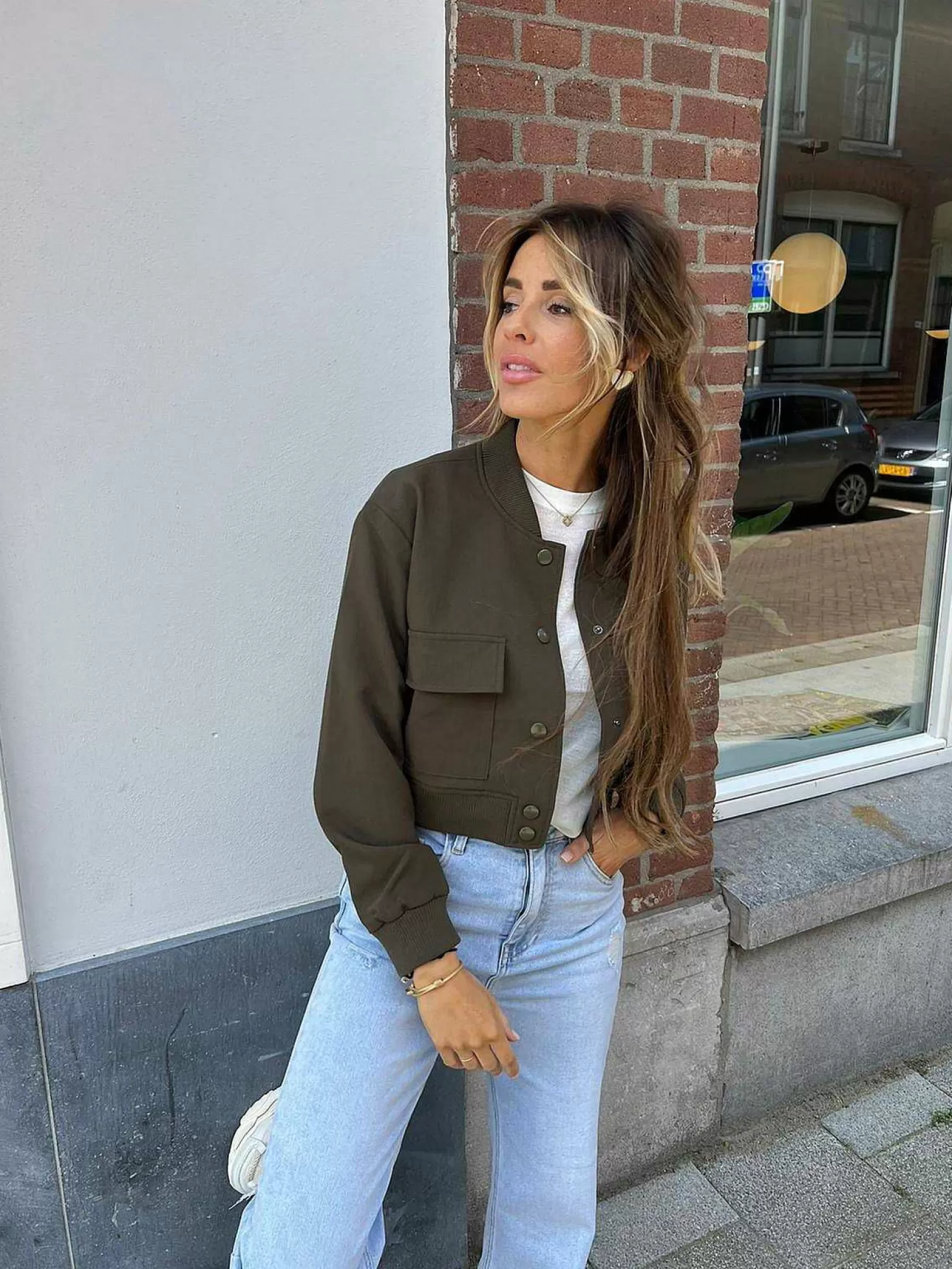 LOF Boutique Jassen>Charly Bomber Jacket Army