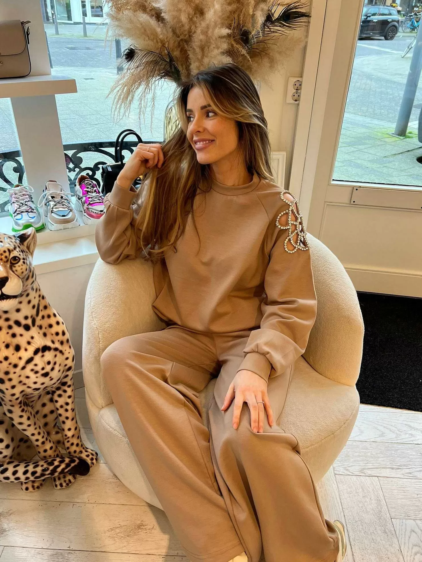 LOF Boutique Sets>Comfy Strass Set Camel