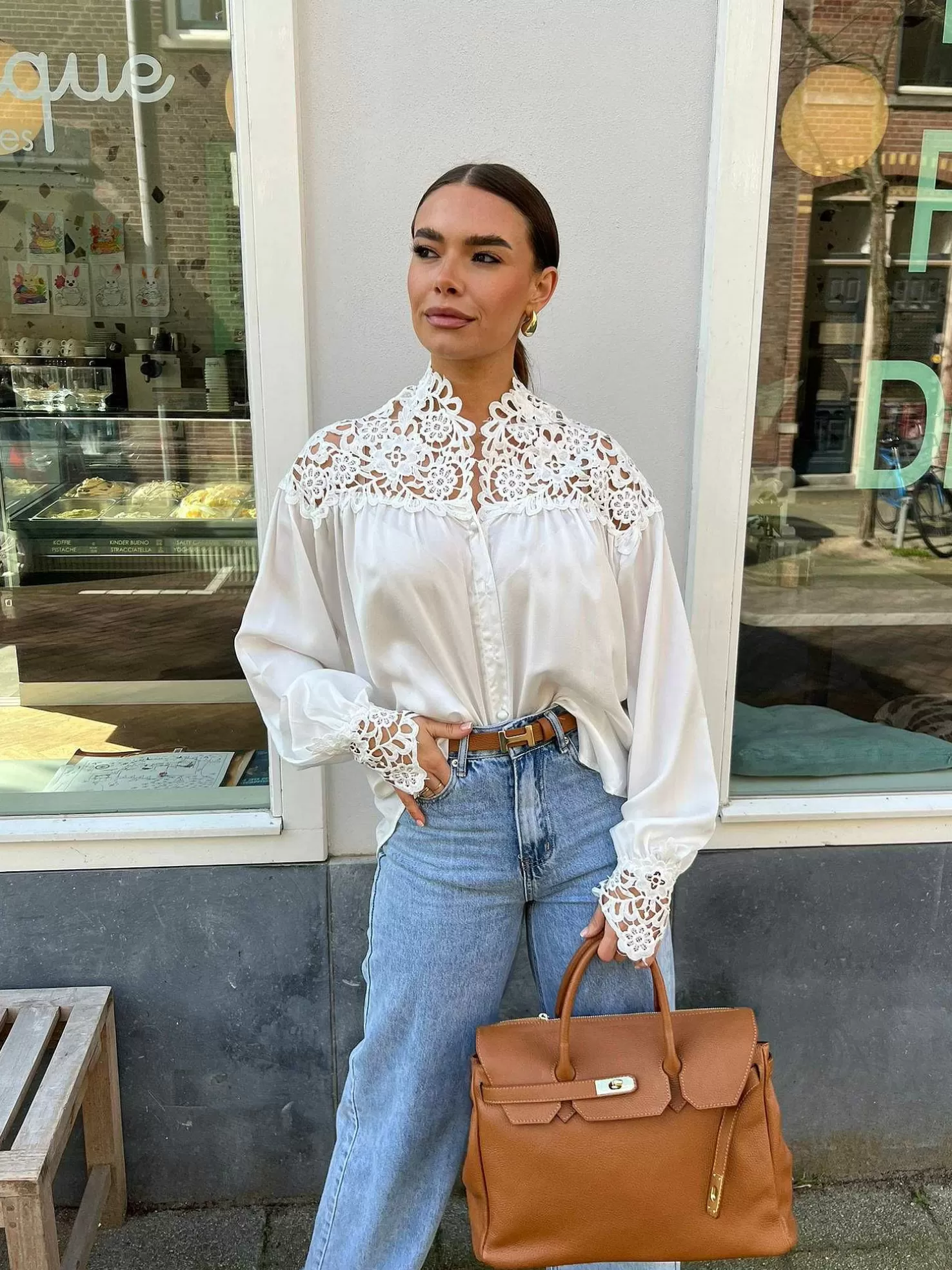 LOF Boutique Tops & Blousjes>Emily Lace Blouse White