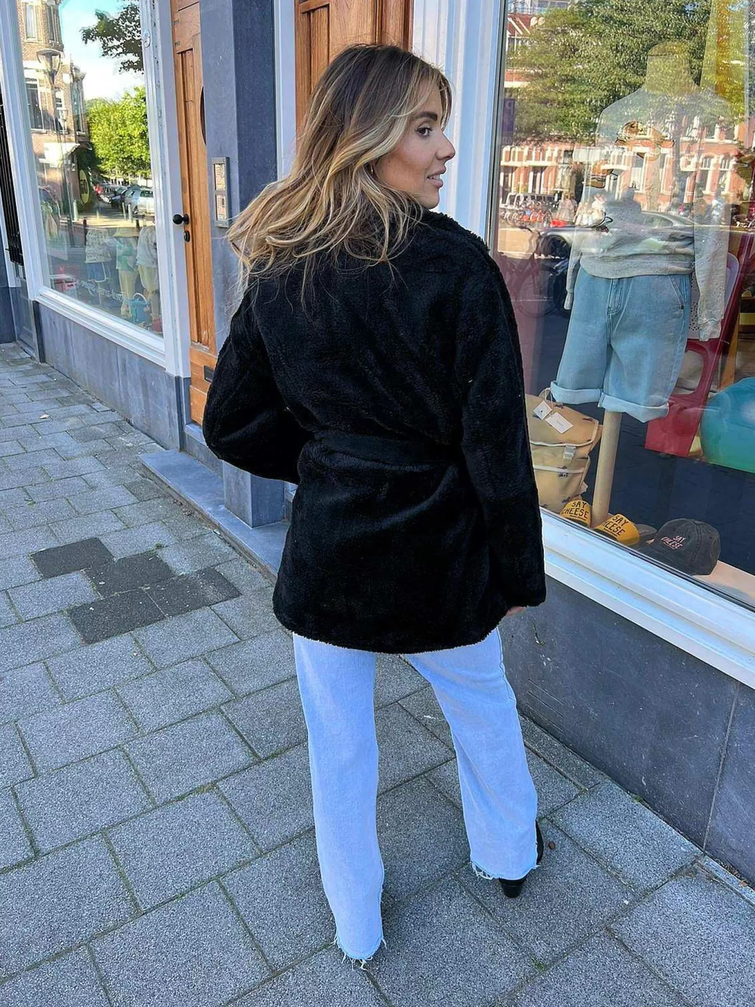 LOF Boutique Jassen>Emily Teddy Coat Black
