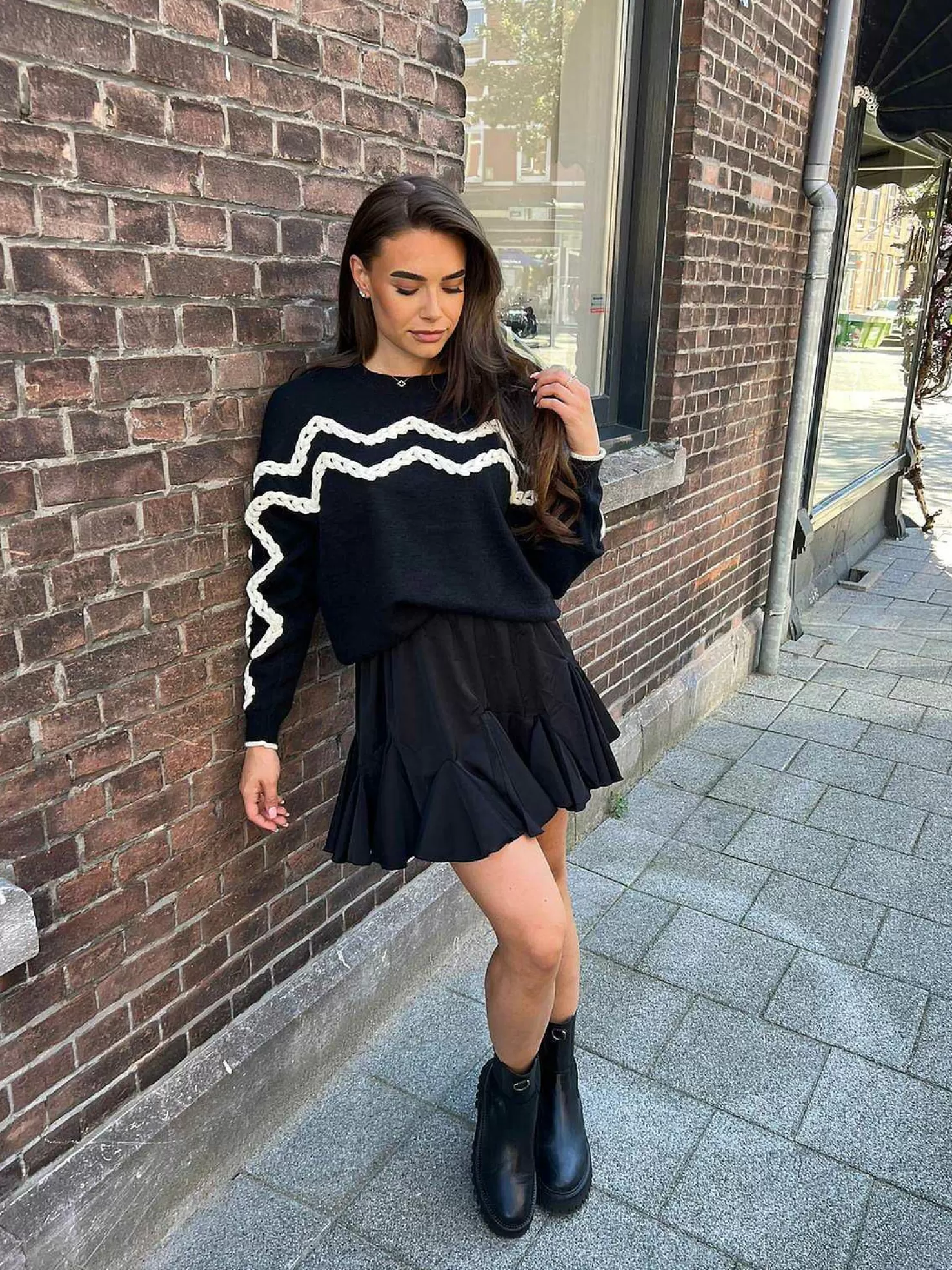LOF Boutique Rokken>Evi-Lynn Skirt Black