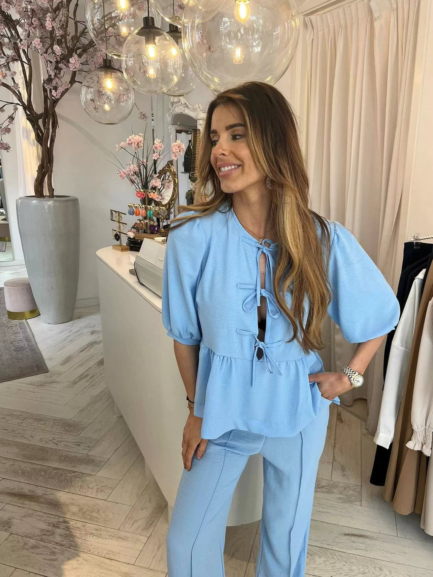 LOF Boutique Sets>Floortje Bow Set Baby Blue
