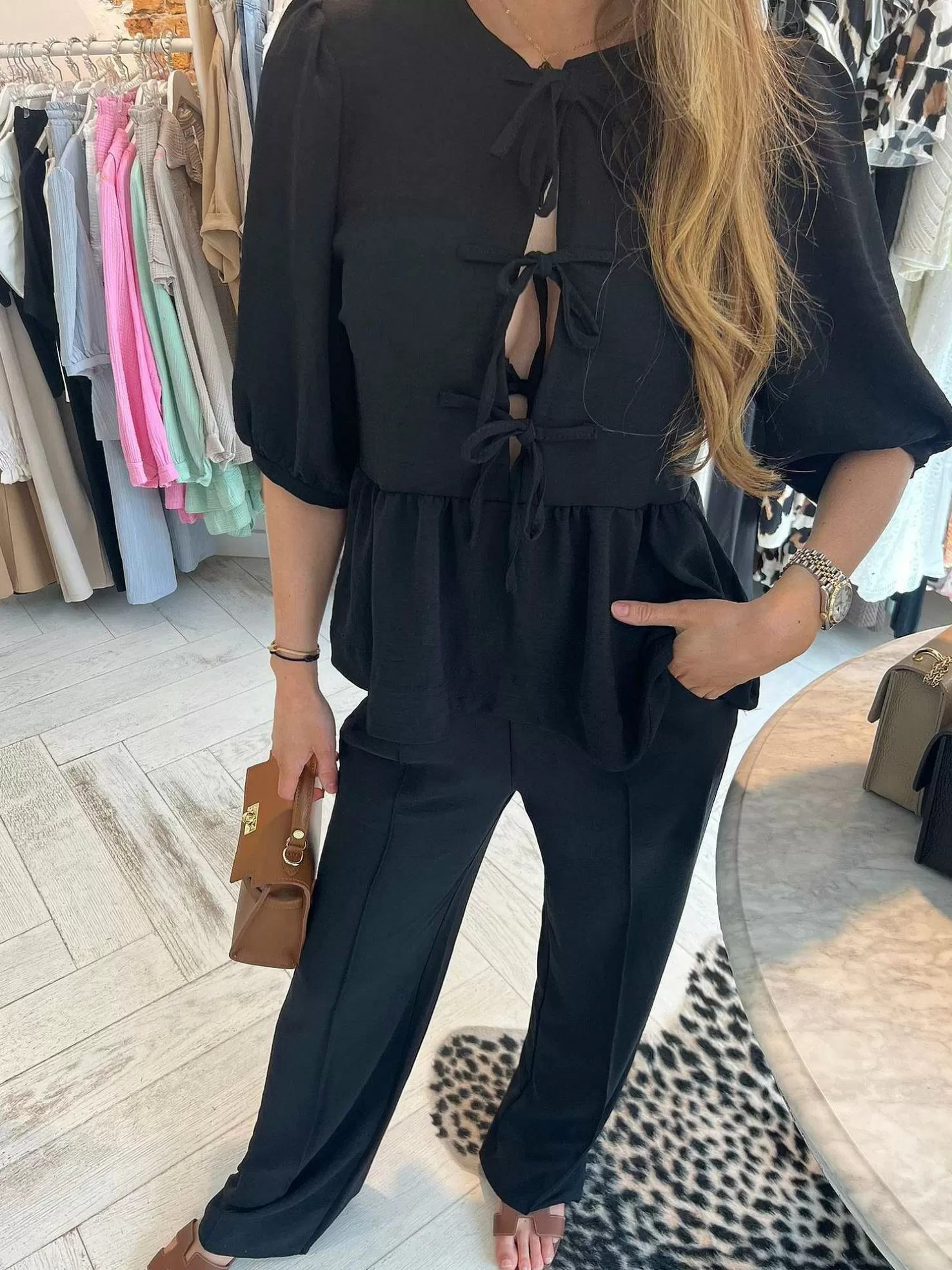 LOF Boutique Sets>Floortje Bow Set Black