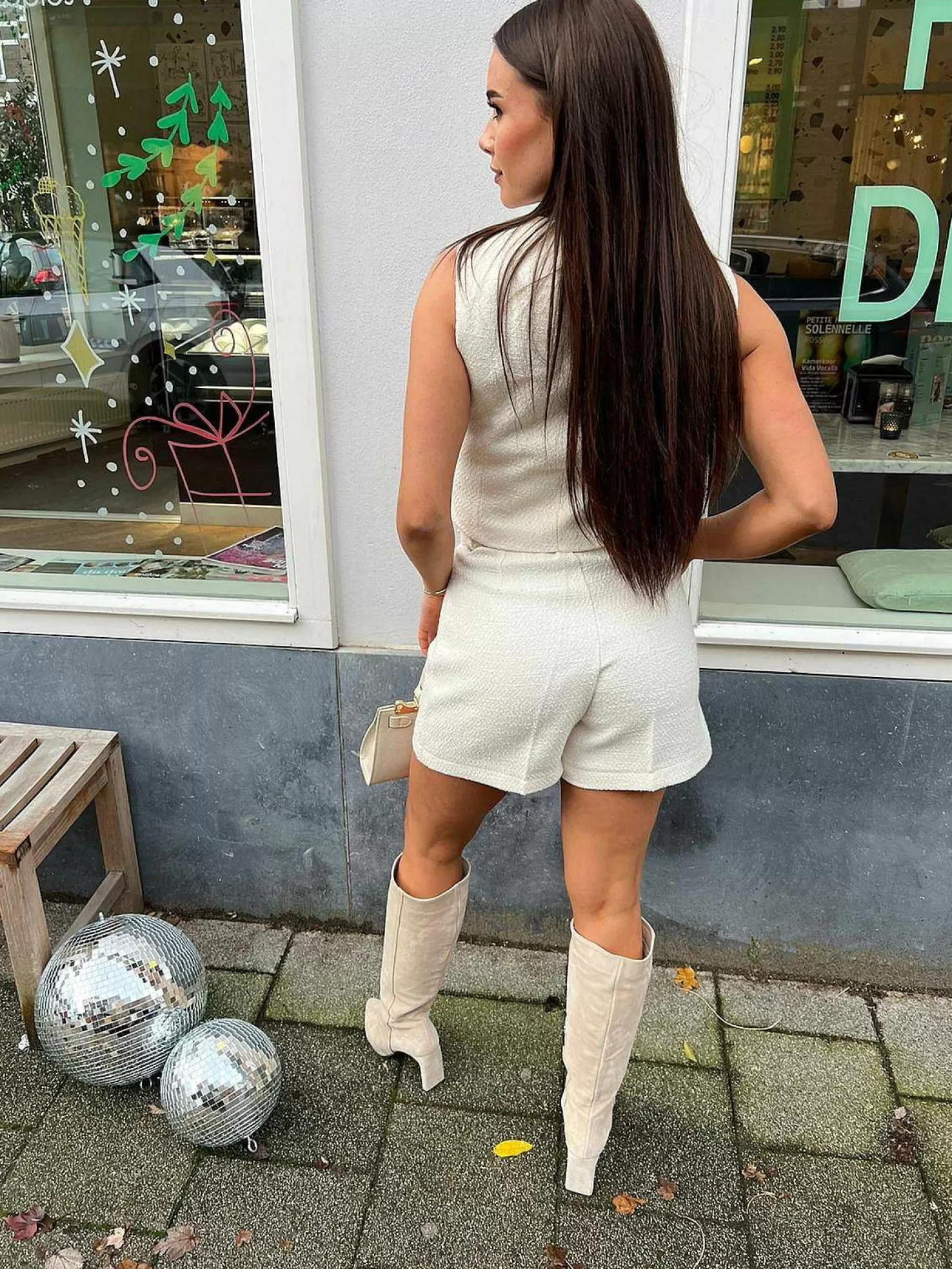 LOF Boutique Gilets>Georgie Gilet Off White
