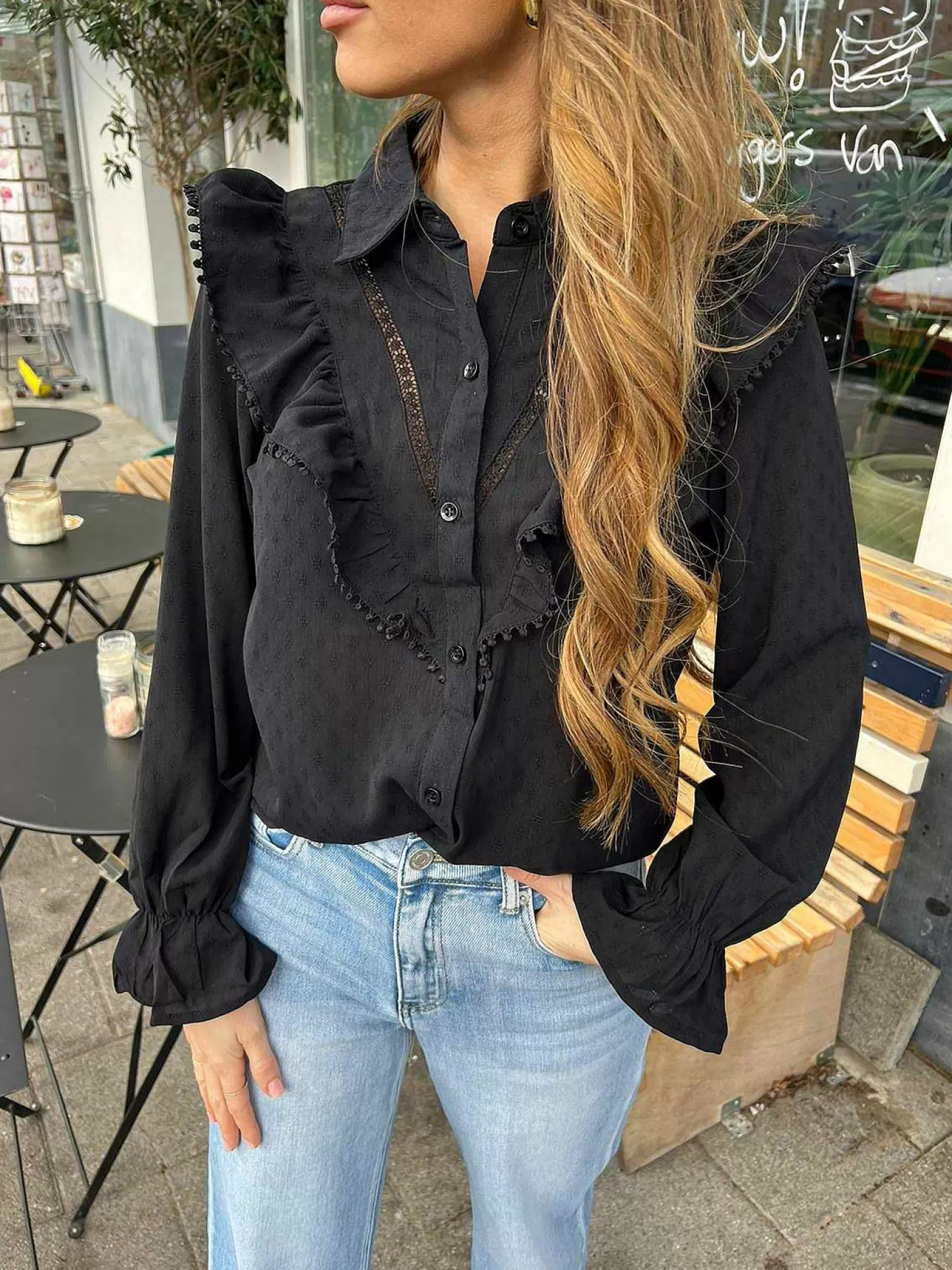 LOF Boutique Tops & Blousjes>Gracy Blouse Black