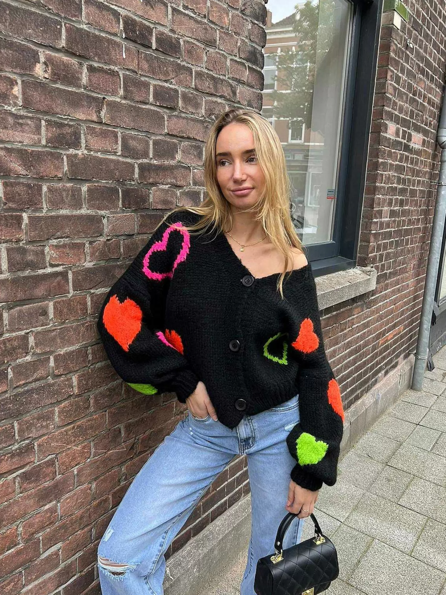LOF Boutique Vesten>Heart Vest Black