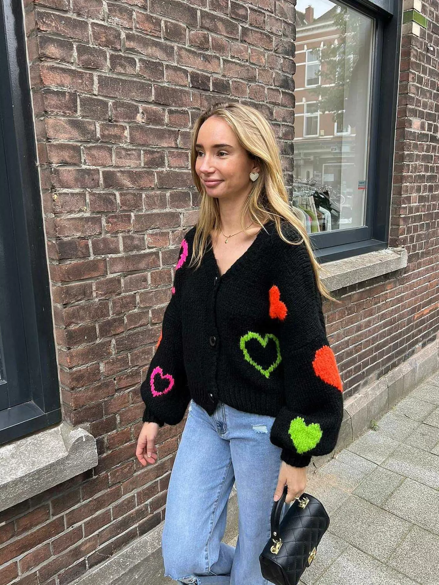 LOF Boutique Vesten>Heart Vest Black