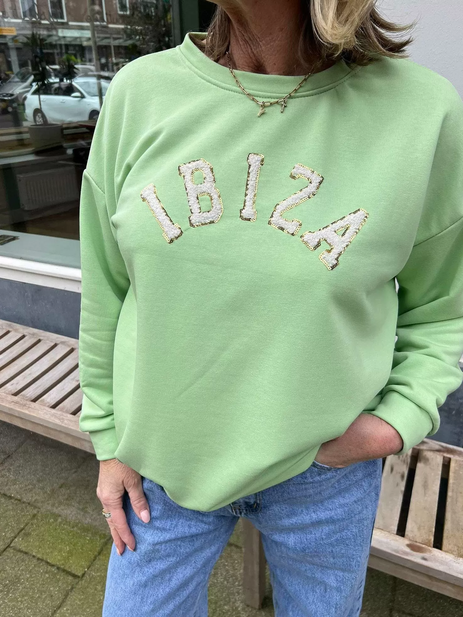 LOF Boutique Truien>Ibiza Sweater Mint