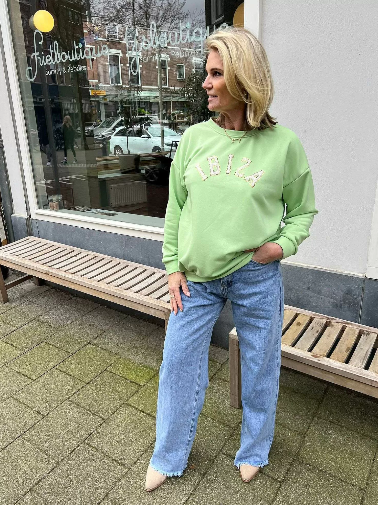 LOF Boutique Truien>Ibiza Sweater Mint