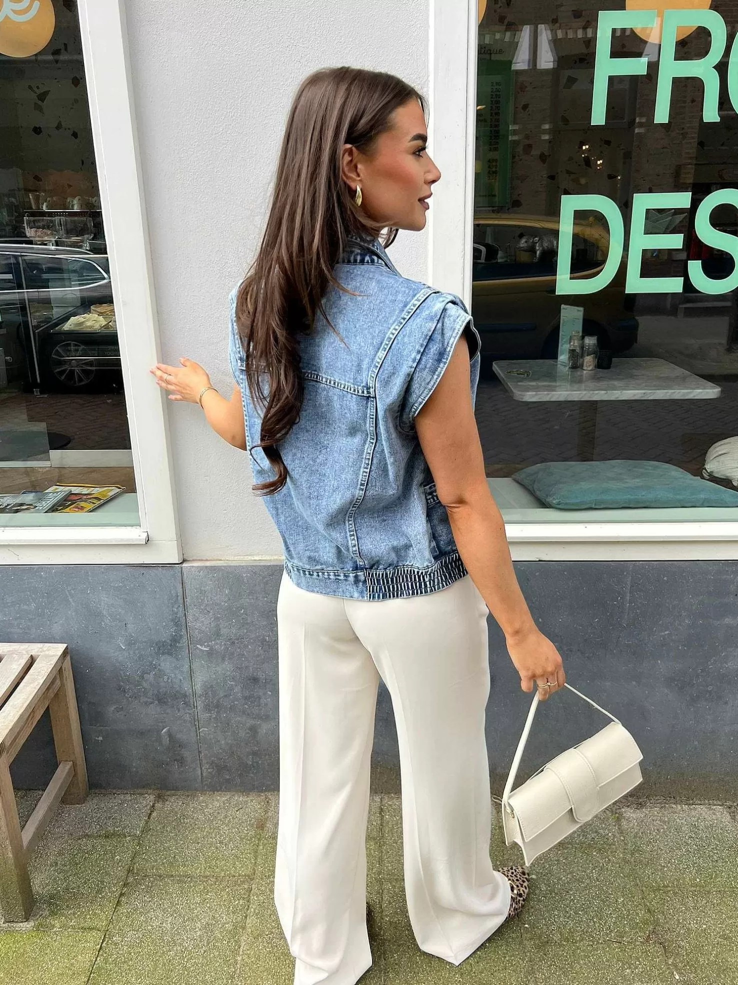 LOF Boutique Gilets>Isa Denim Gilet Blue