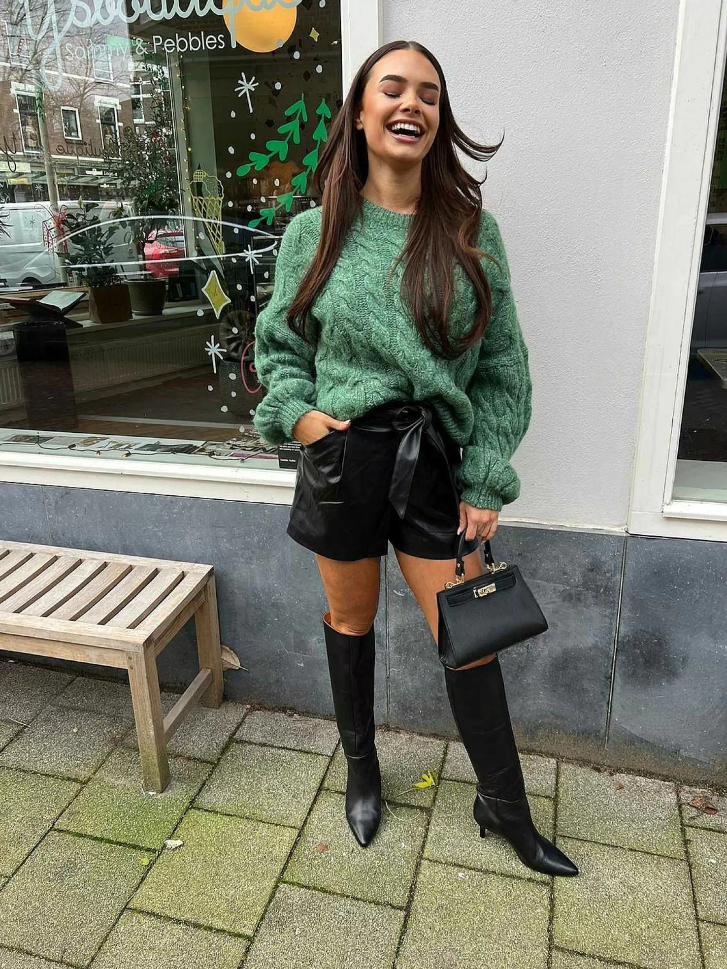 LOF Boutique Shorts>Ivy Leatherlook Short Black
