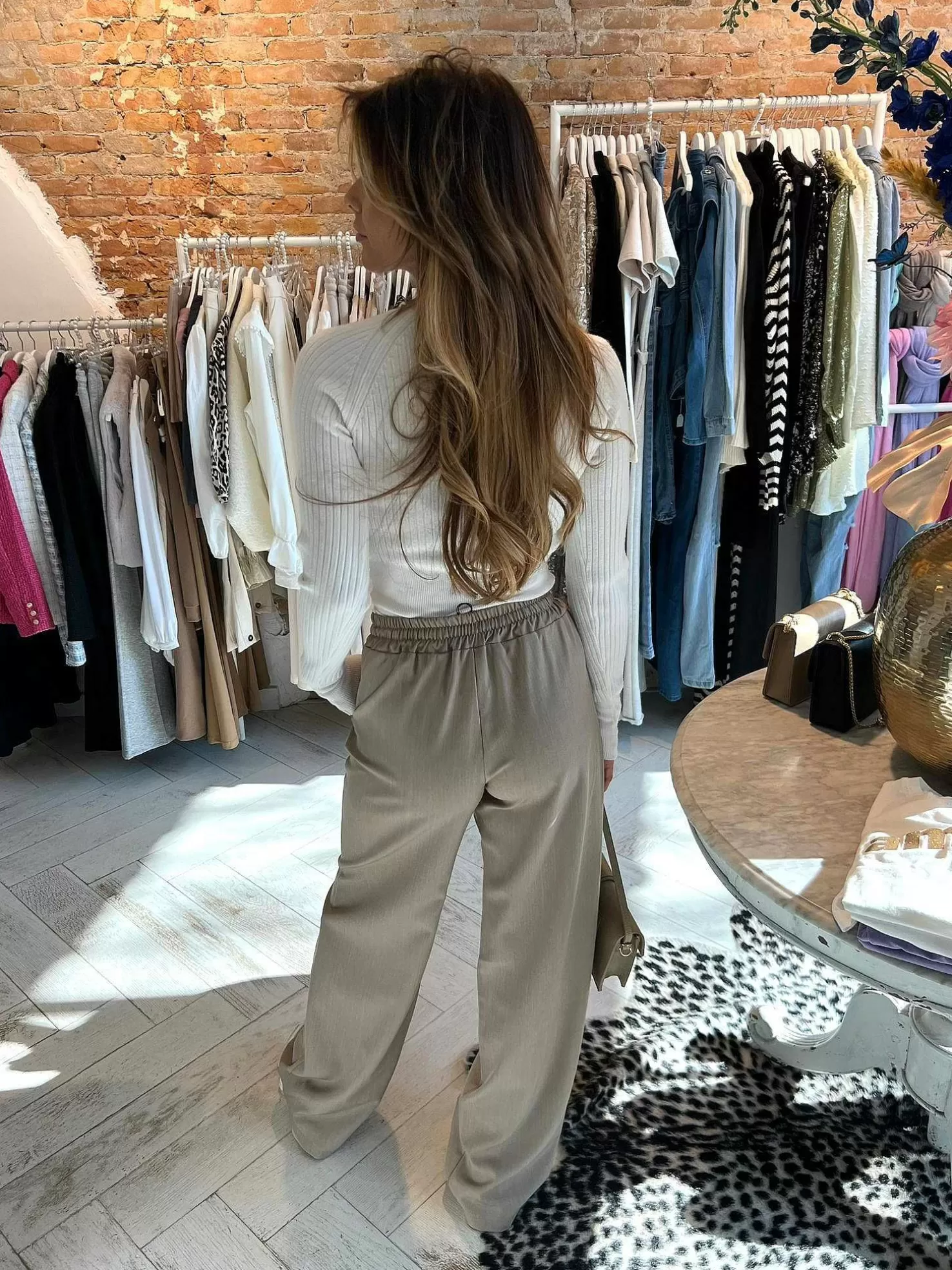 LOF Boutique Broeken>Jaimie Pantalon Taupe
