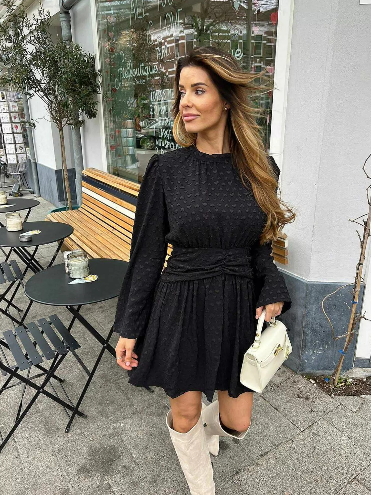 LOF Boutique Jurken>Jamie Heart Dress Black