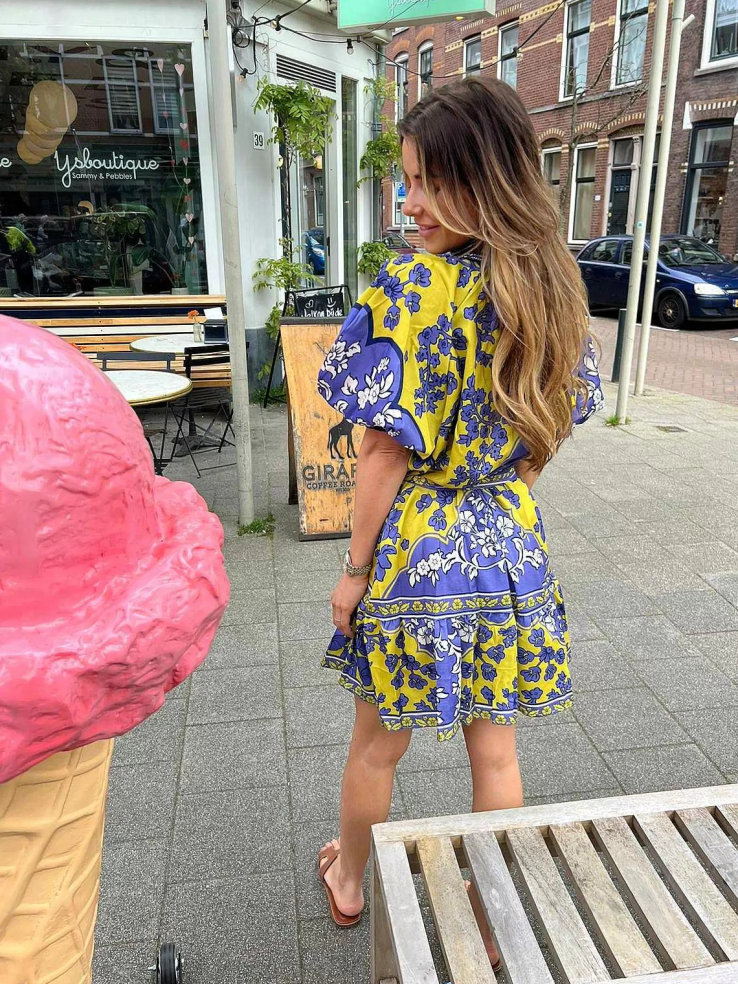 LOF Boutique Jurken>Jasmijn Summer Dress Purple
