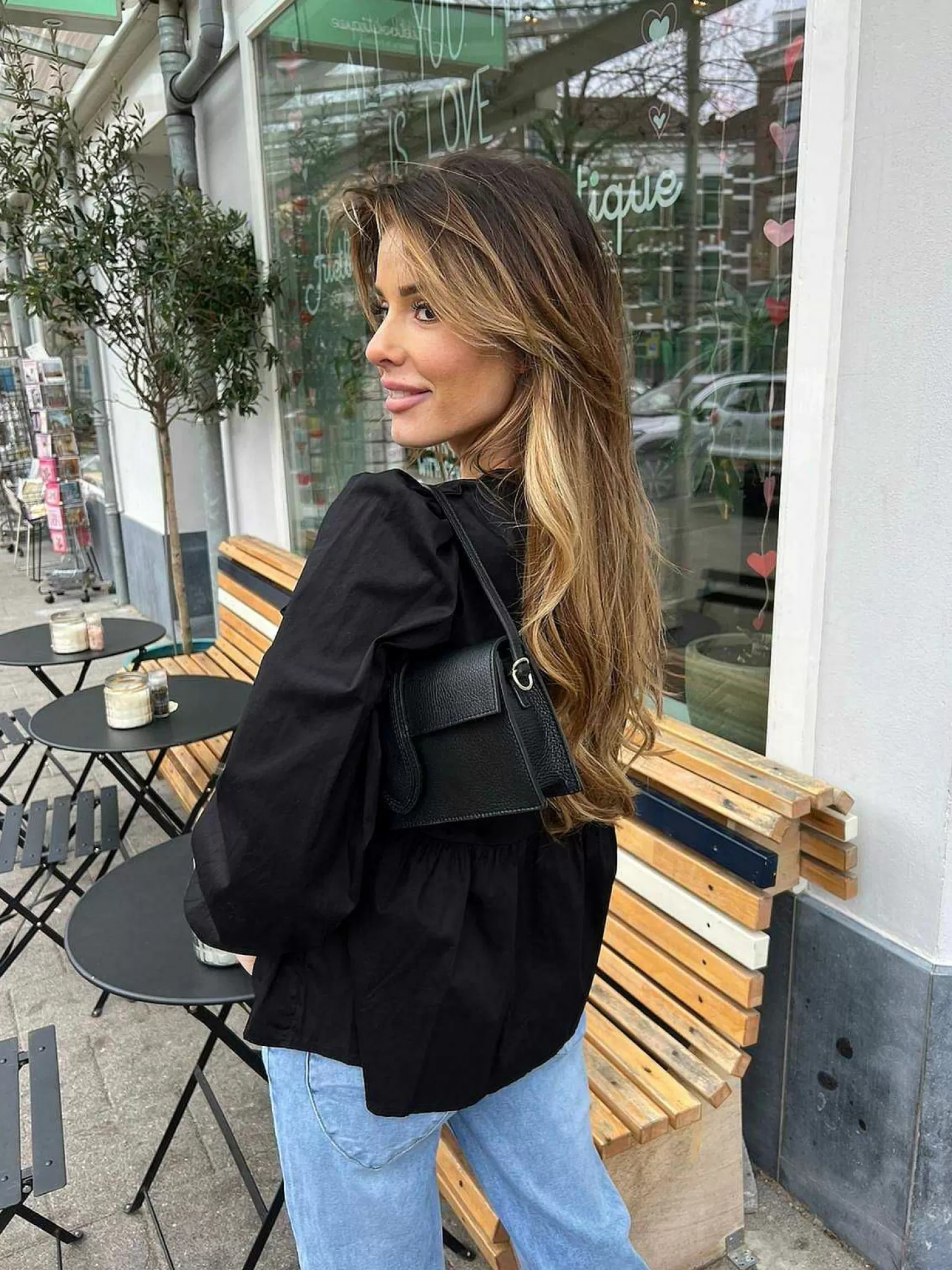 LOF Boutique Tassen>Jasmine Bag Light Black