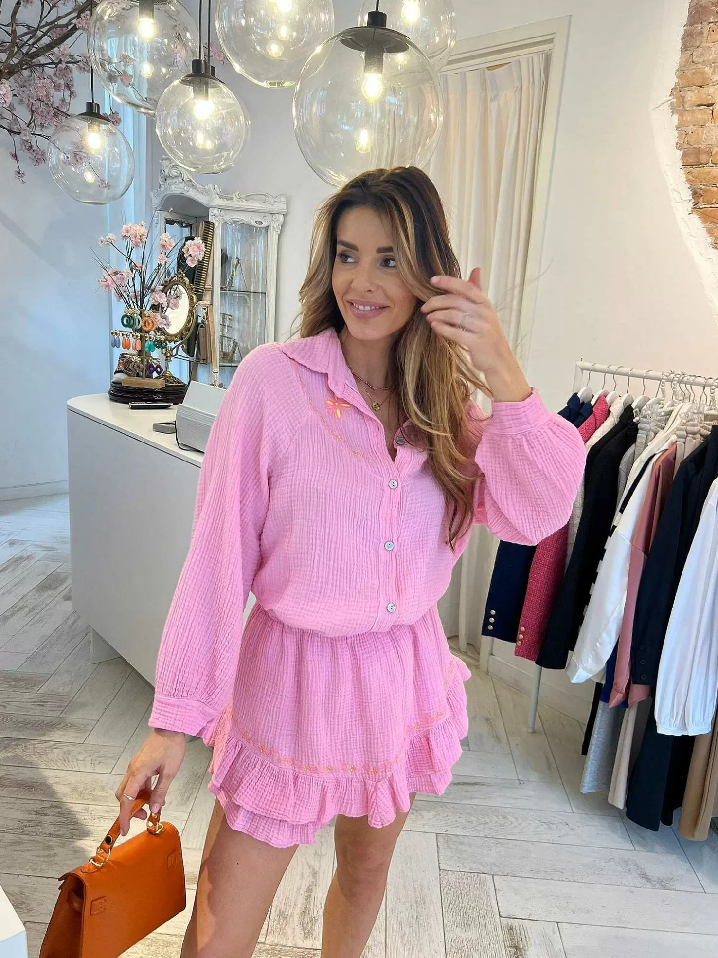 LOF Boutique Sets>Joa 2 Delig Mousseline Set Pink