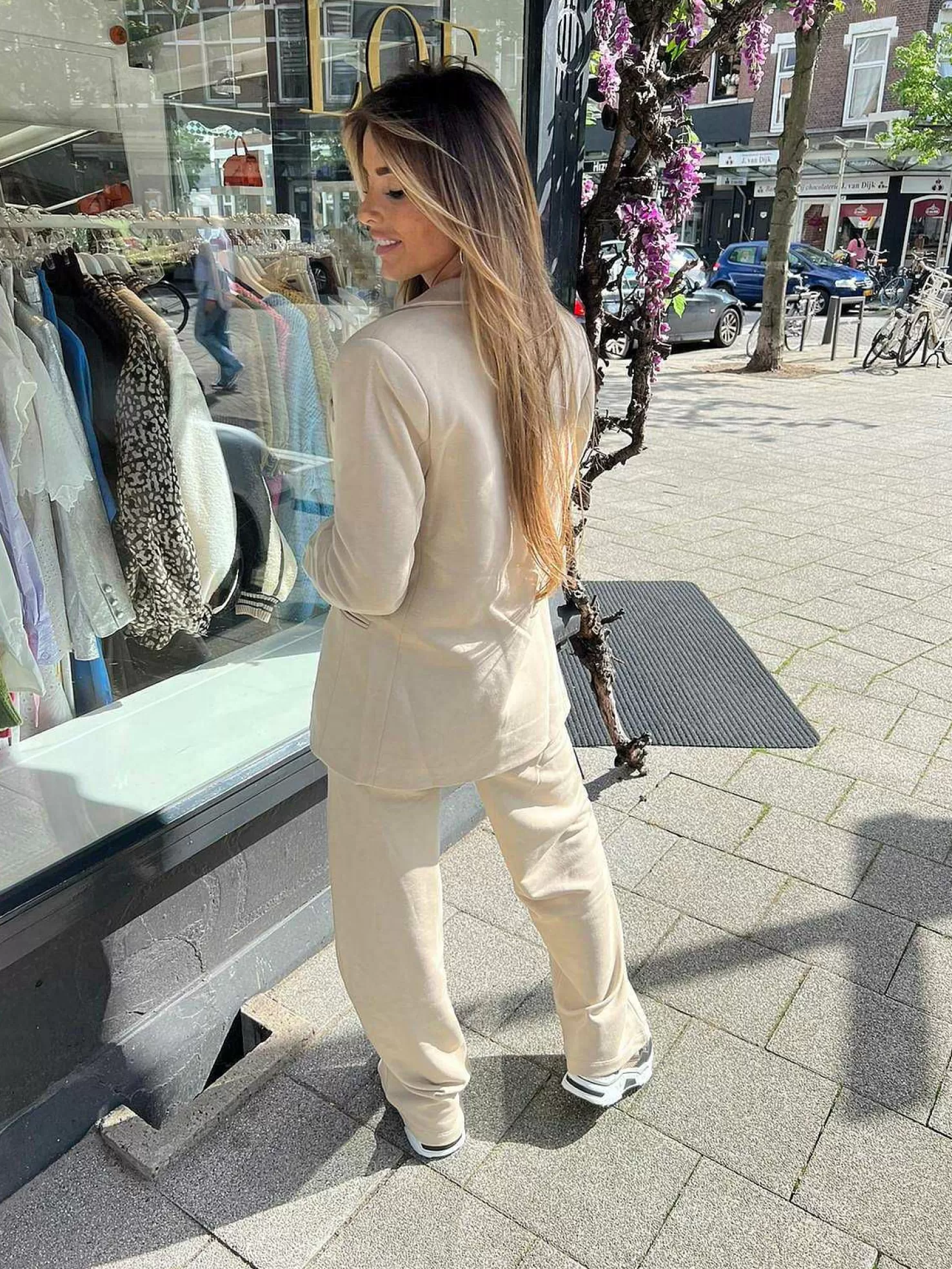 LOF Boutique Sets>Jog Suit Set Beige