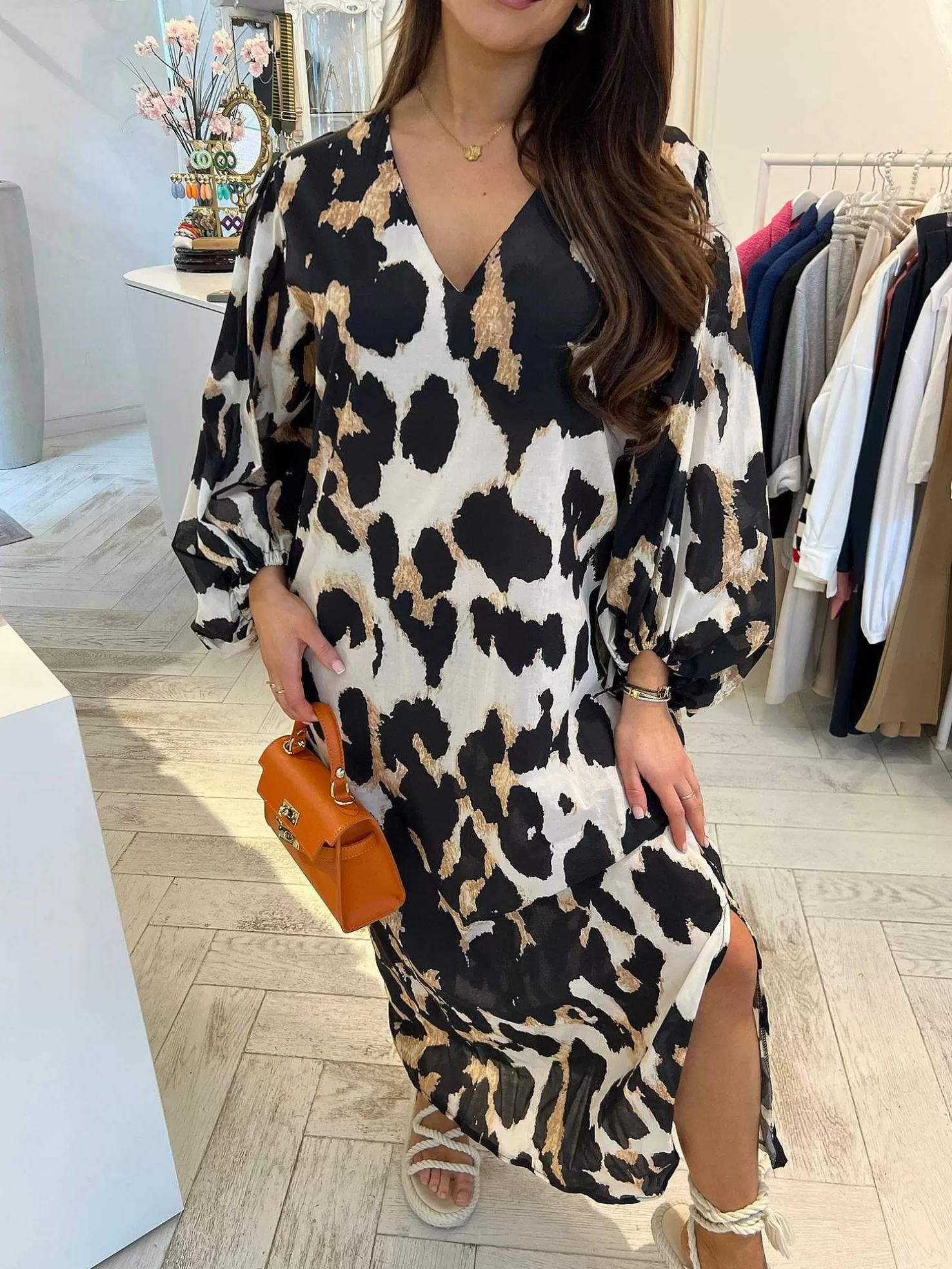 LOF Boutique Jurken>Jolie Leo Maxi Dress