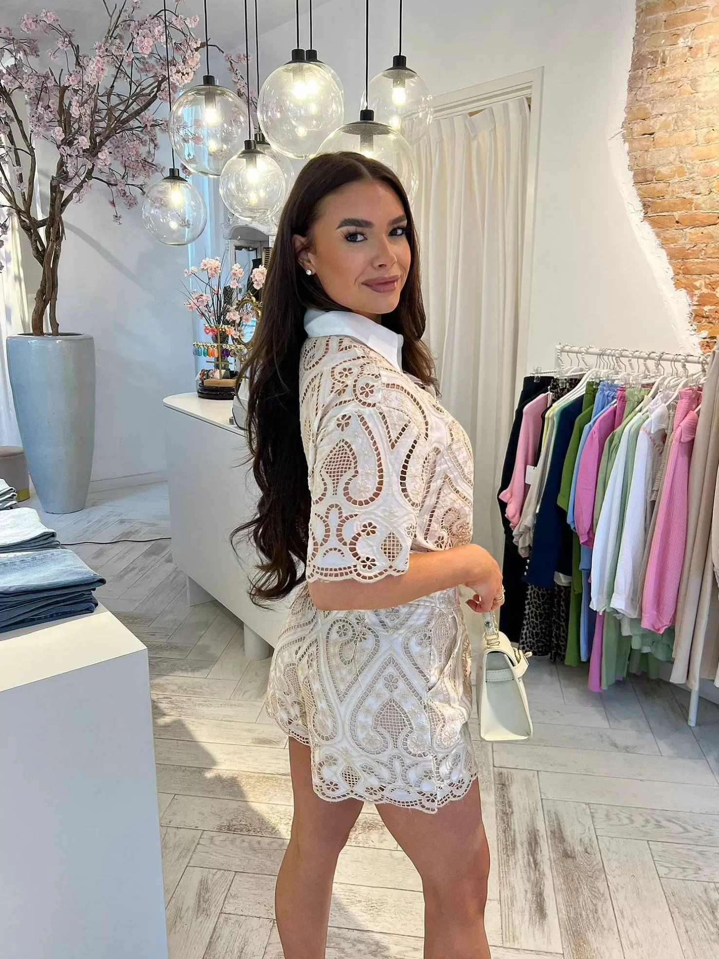 LOF Boutique Sets>Julie Broderie Set Beige