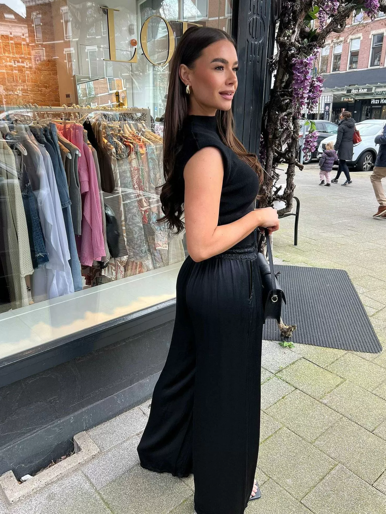 LOF Boutique Broeken>Julie Silky Pants Black