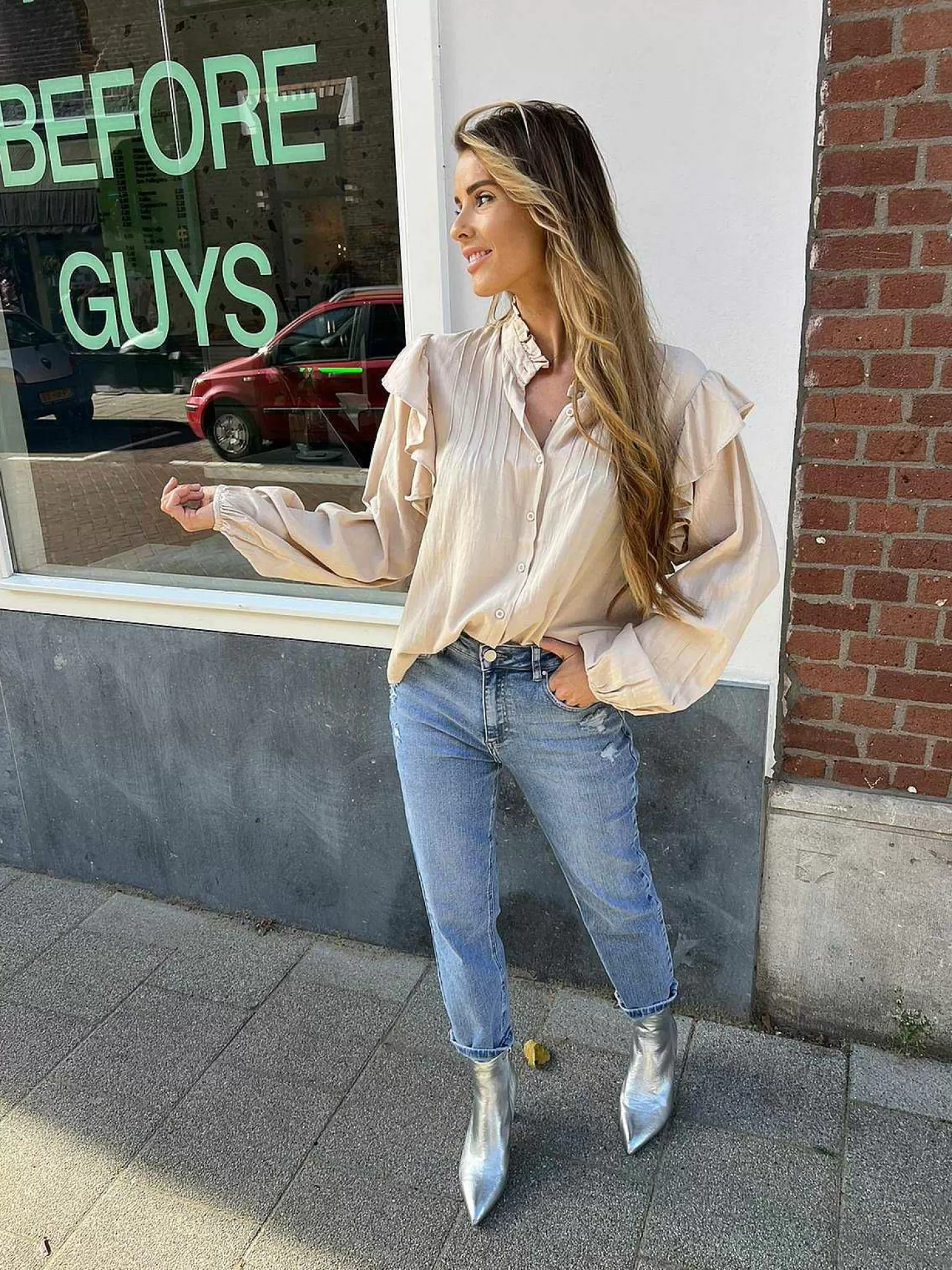 LOF Boutique Tops & Blousjes>June Blouse Beige