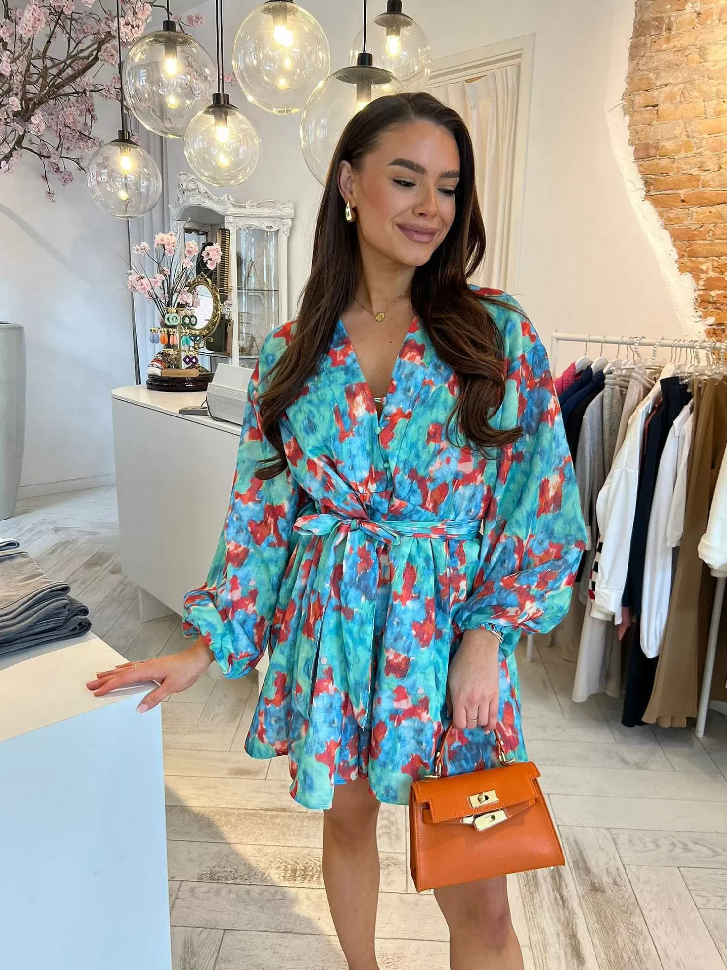 LOF Boutique Jurken>June Dip Dye Dress Blue