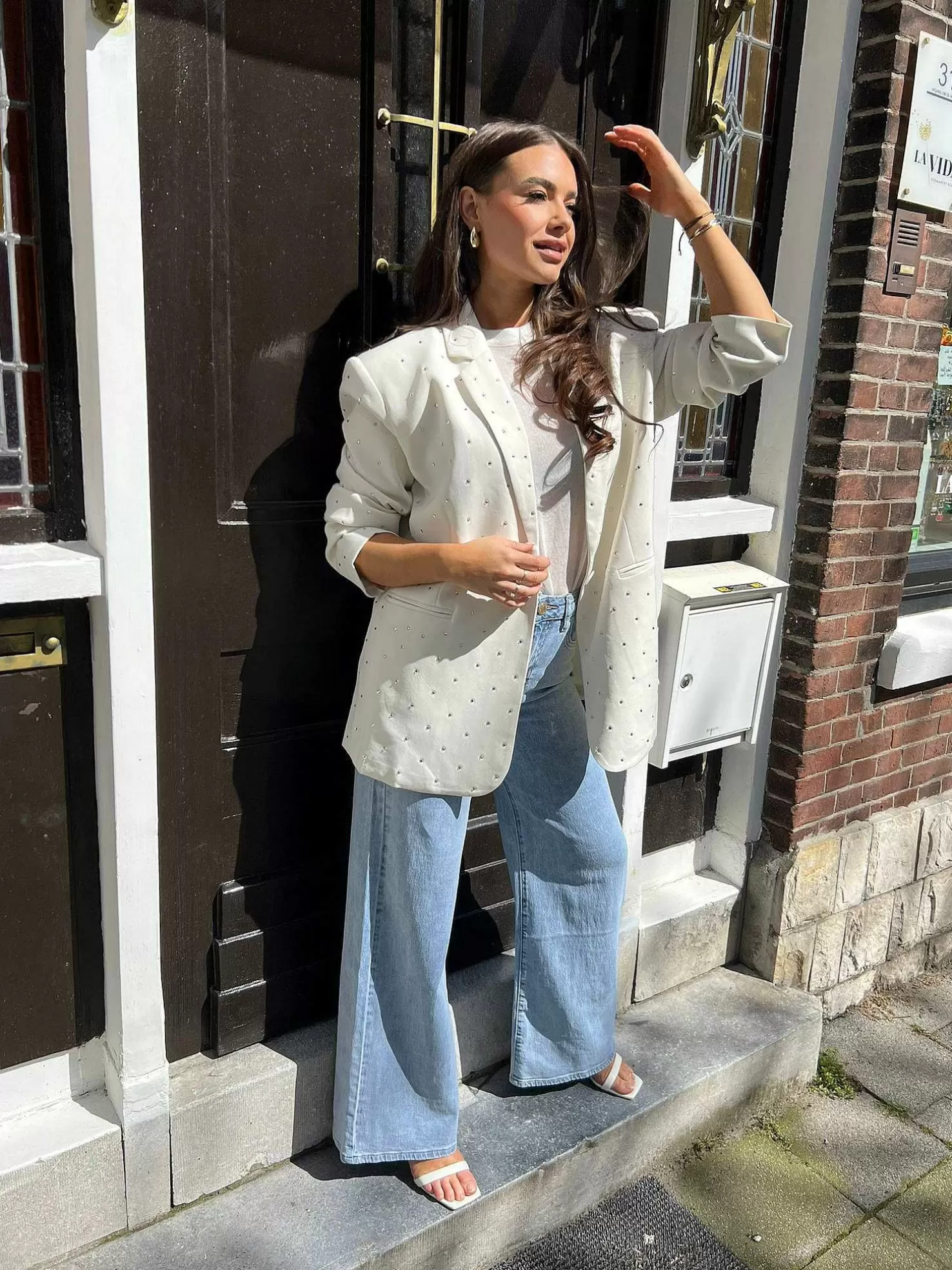 LOF Boutique Blazers>Lara Blazer Off White