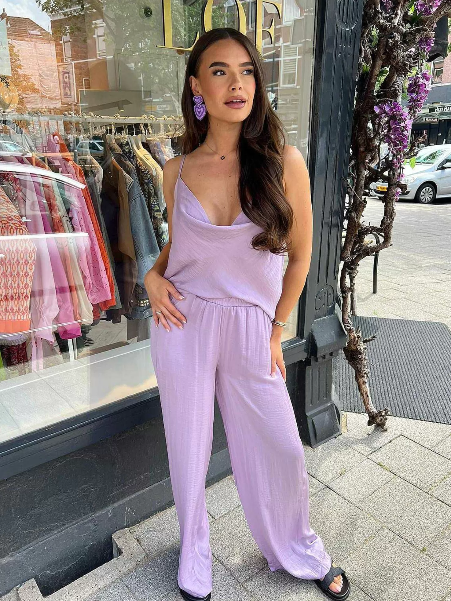 LOF Boutique Sets>Leyla Silky Set Lila